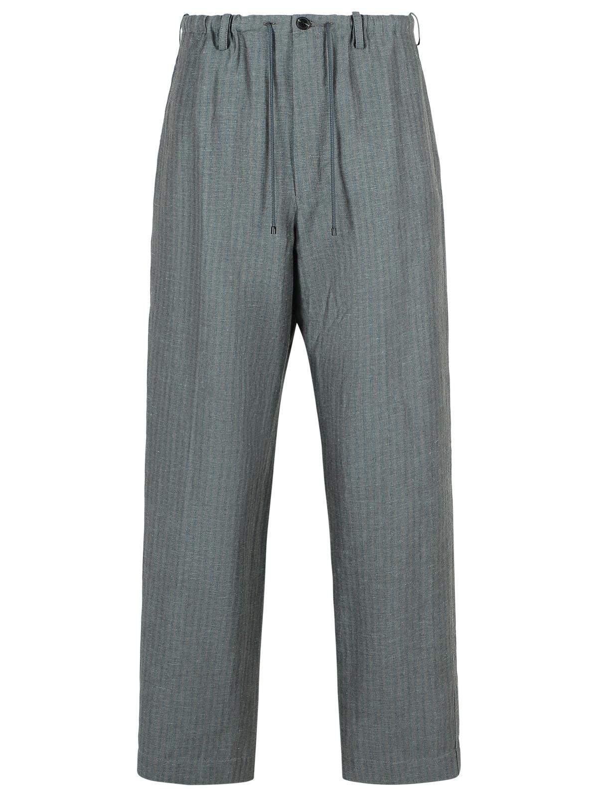 Dries Van Noten 'Penny' Grey Linen Blend Trousers Men DRIES VAN NOTEN