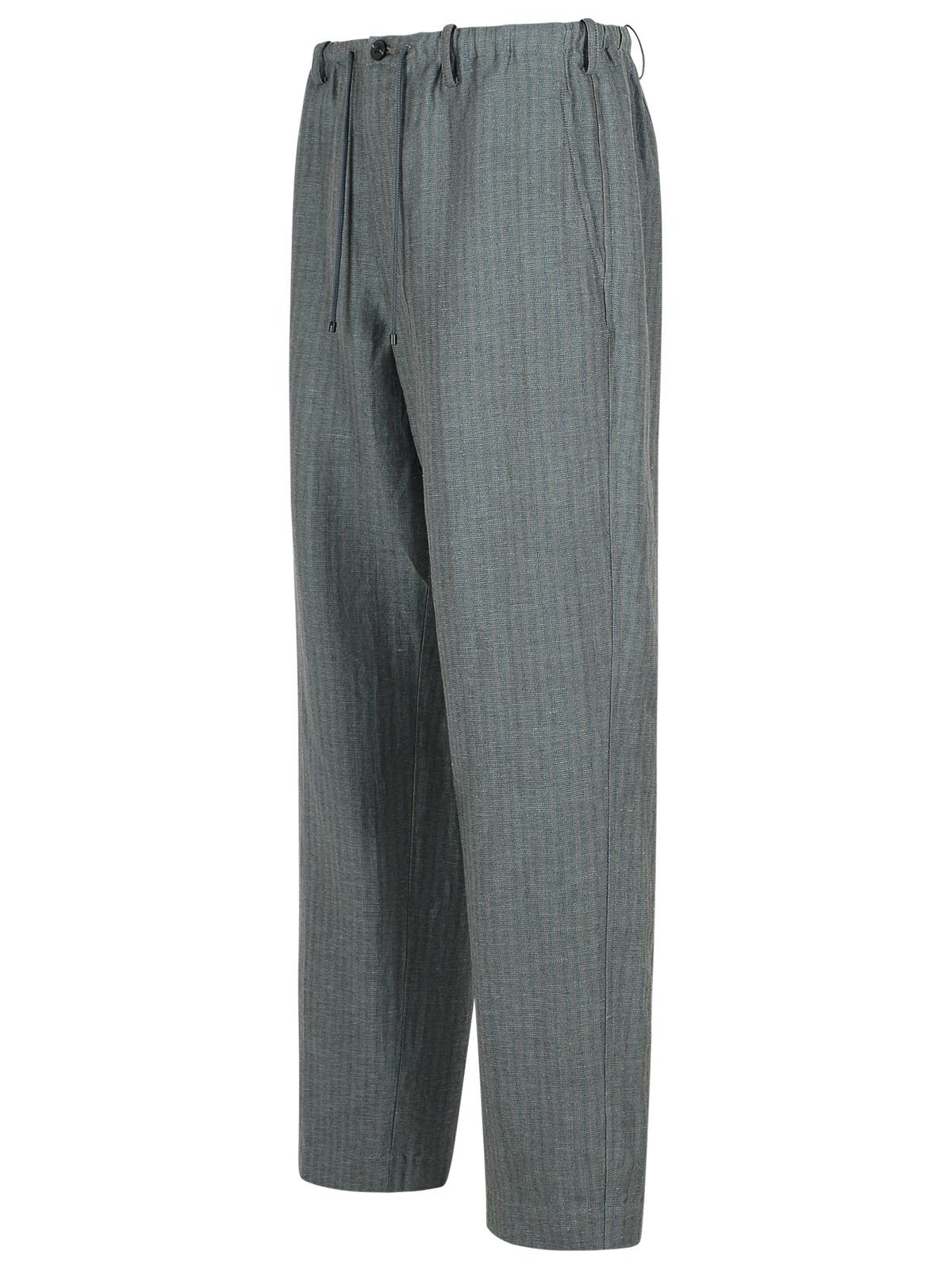 Dries Van Noten 'Penny' Grey Linen Blend Trousers Men DRIES VAN NOTEN