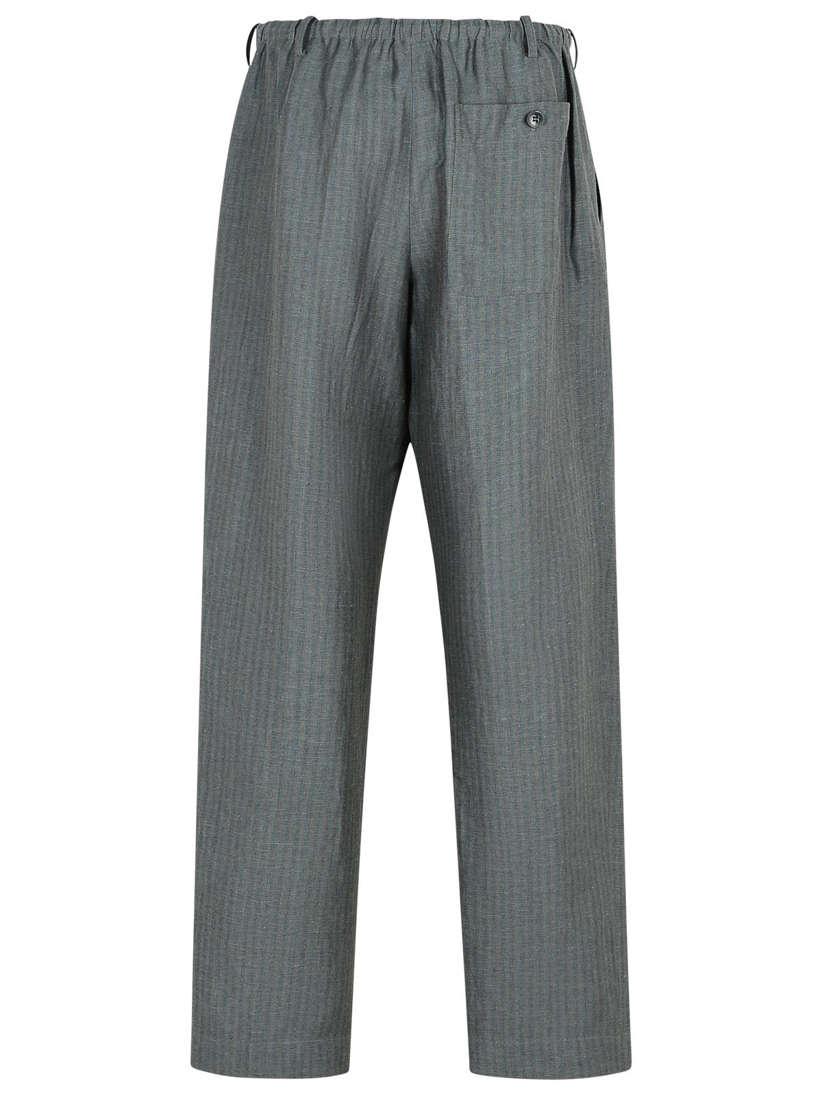 Dries Van Noten 'Penny' Grey Linen Blend Trousers Men DRIES VAN NOTEN