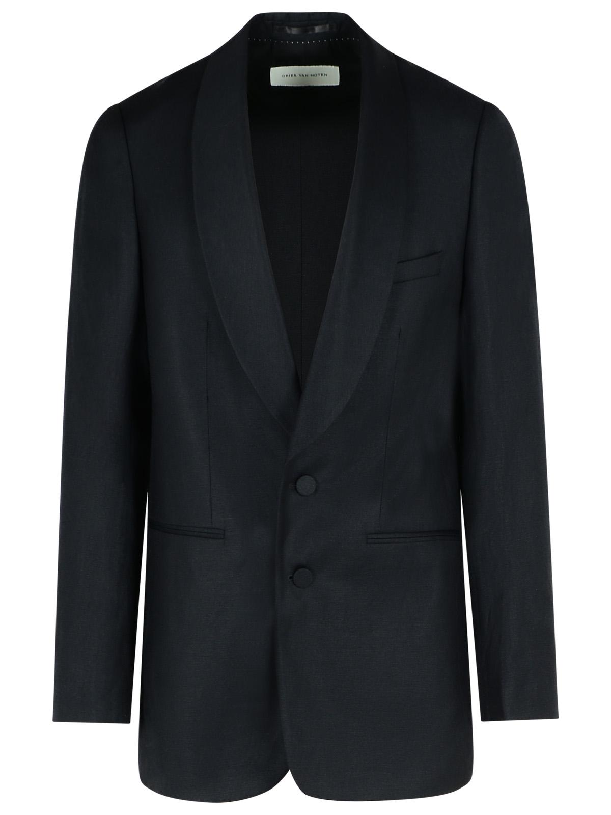 Dries Van Noten 'Bartux' Black Wool Blend Blazer Men DRIES VAN NOTEN