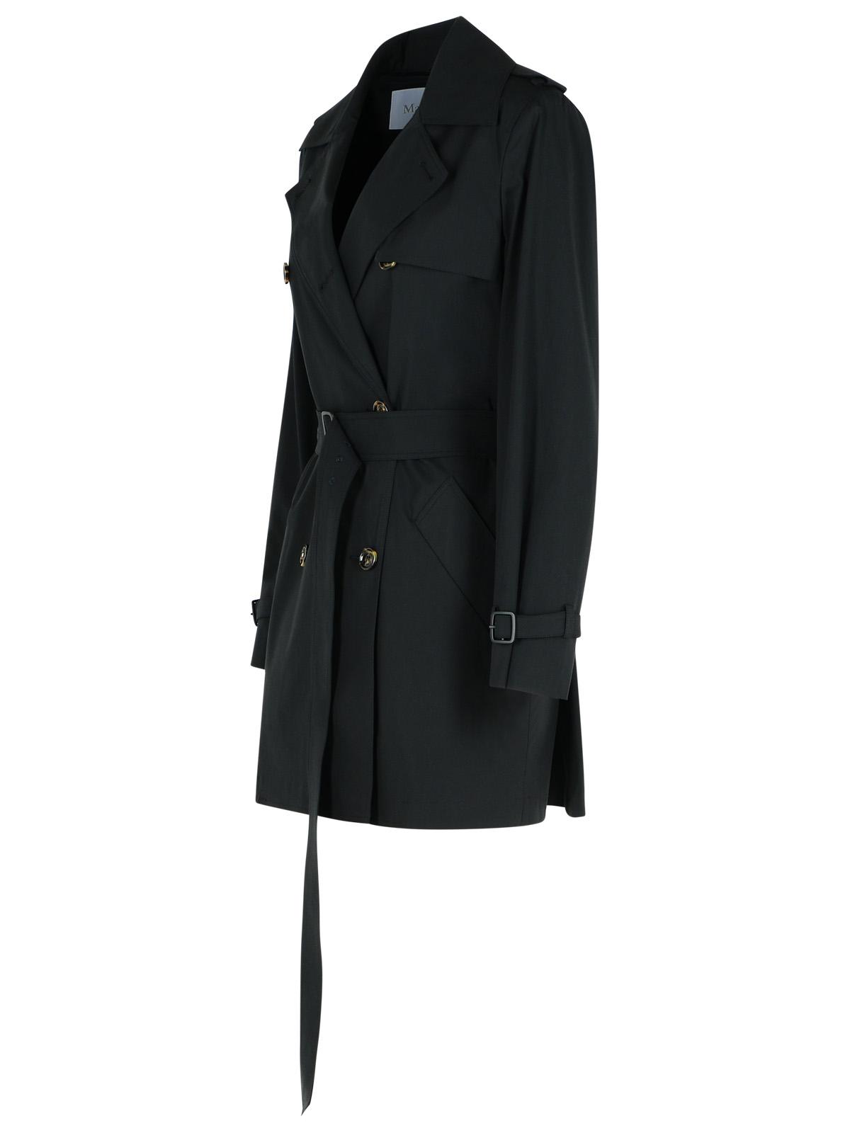 Max Mara 'Landa' Black Cotton Trench Coat Women MAX MARA