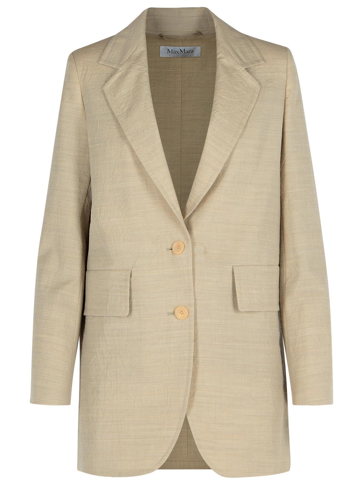 Max Mara 'Acacia' Beige Virgin Wool Jacket Women MAX MARA
