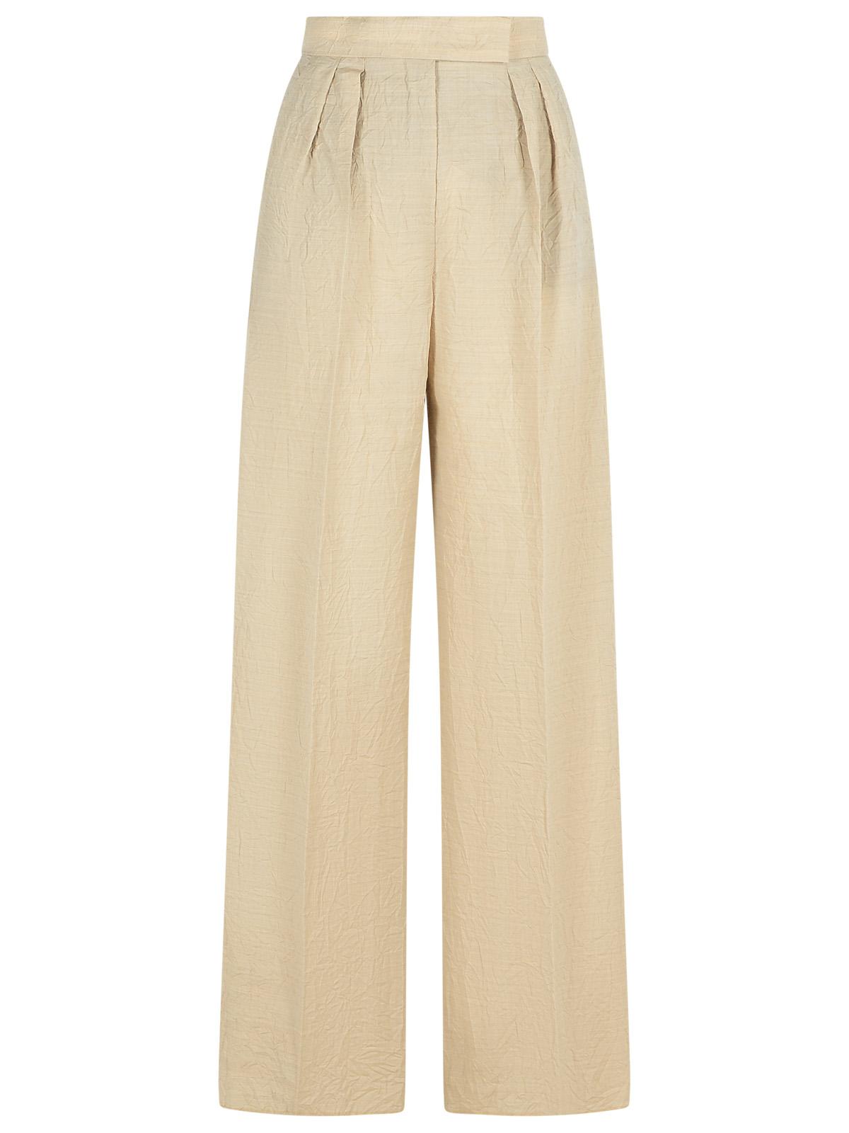 Max Mara 'Acinoso' Beige Fine Wool Pants Women MAX MARA
