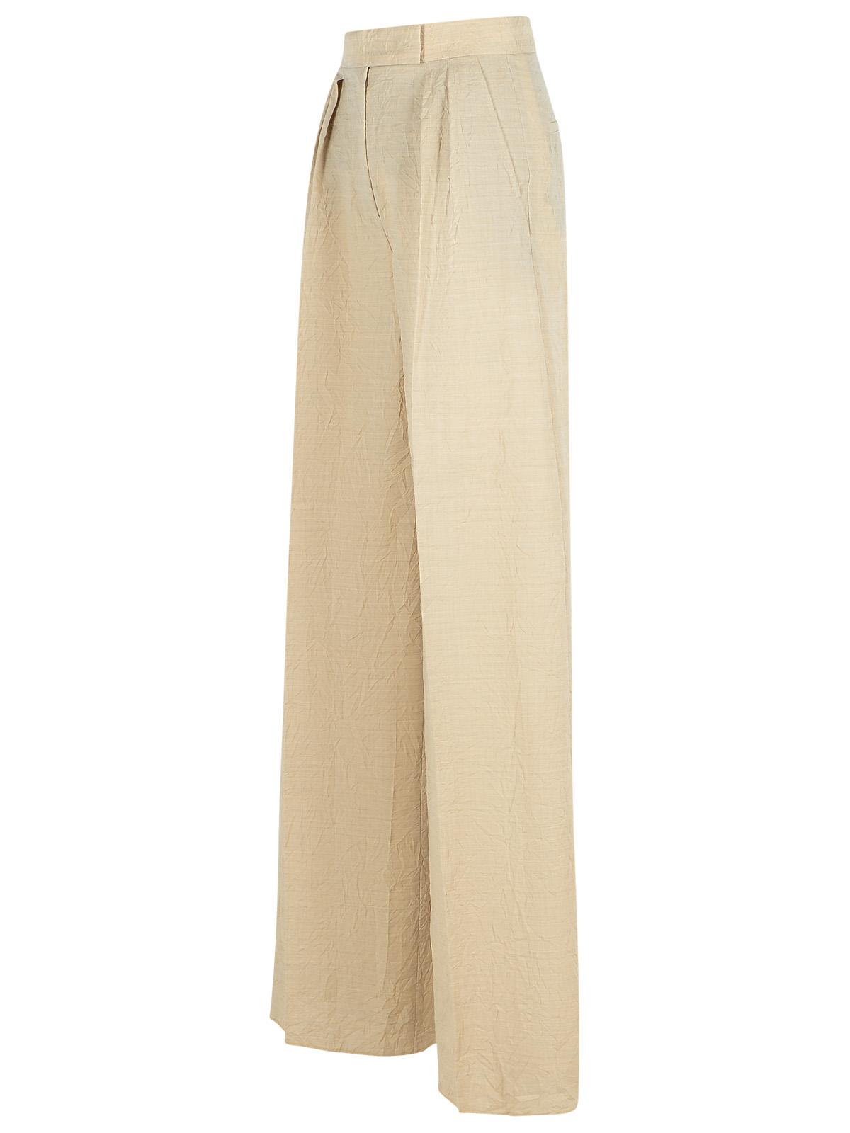 Max Mara 'Acinoso' Beige Fine Wool Pants Women MAX MARA