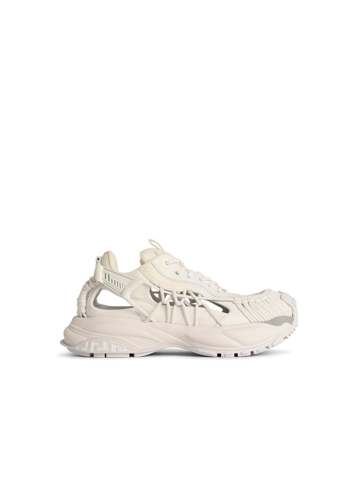 Versace 'Mercury' White Leather Blend Sneakers Men VERSACE
