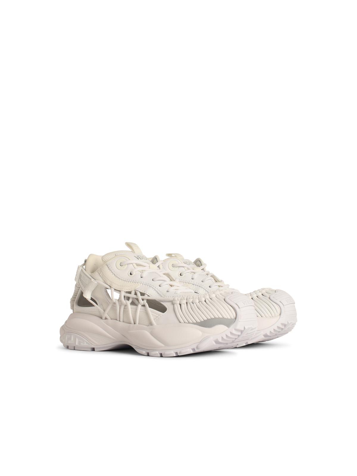 Versace 'Mercury' White Leather Blend Sneakers Men VERSACE