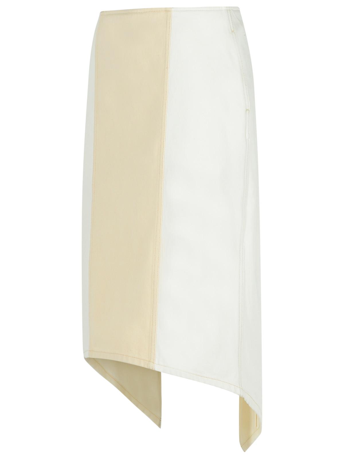 Jw Anderson 'Layered' White Cotton Skirt Women J.W. ANDERSON