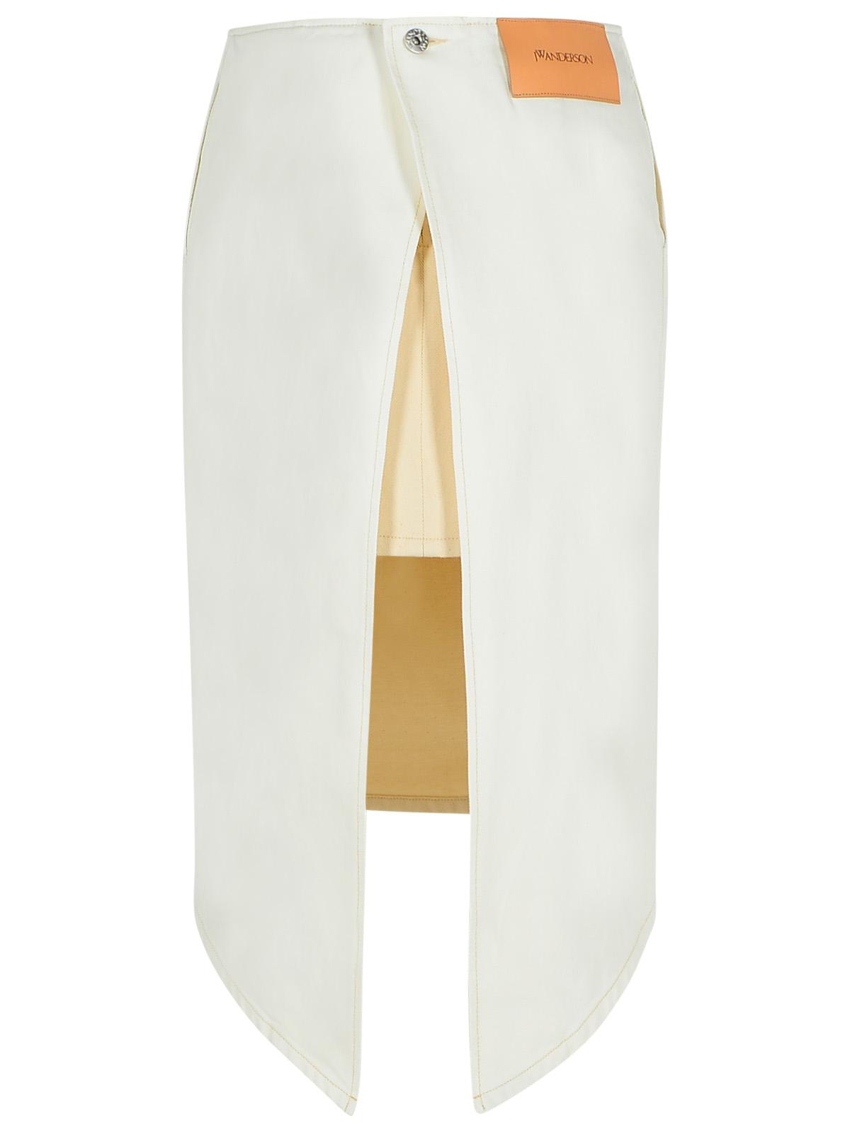 Jw Anderson 'Layered' White Cotton Skirt Women J.W. ANDERSON