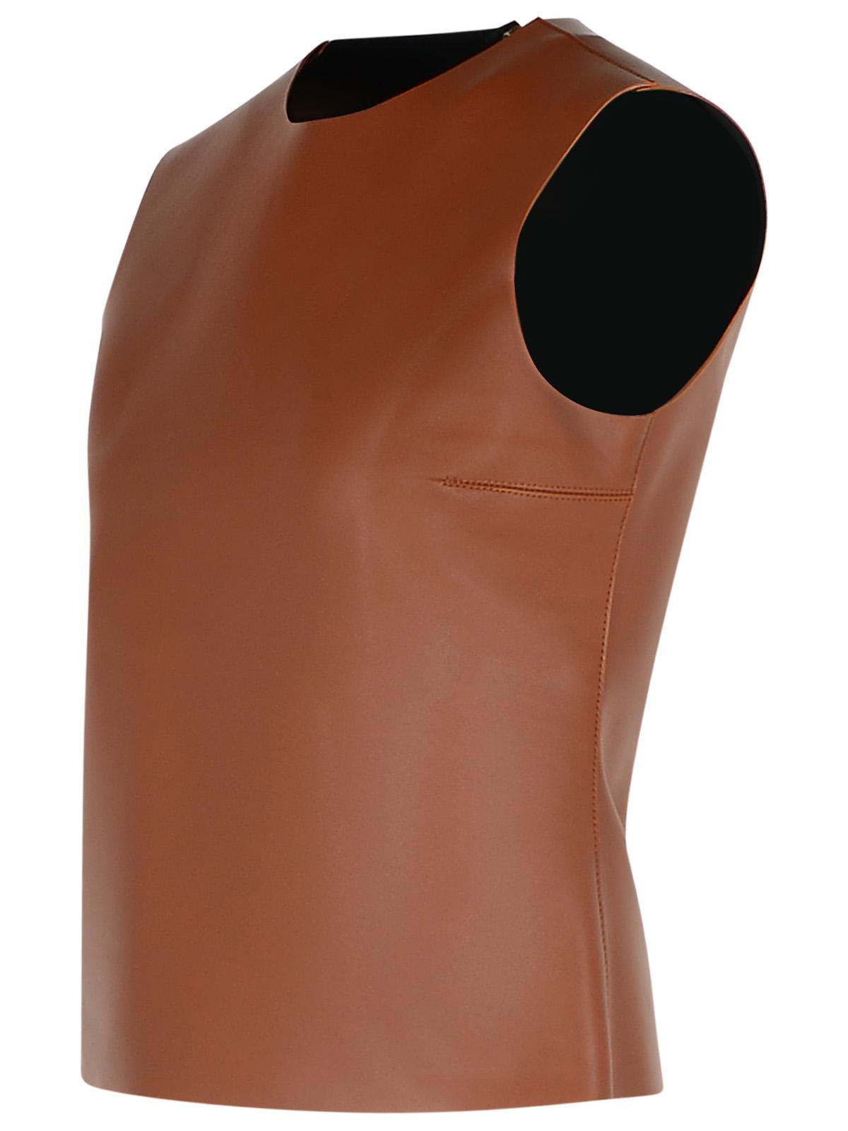 Jw Anderson Brown Leather Tank Top Women J.W. ANDERSON