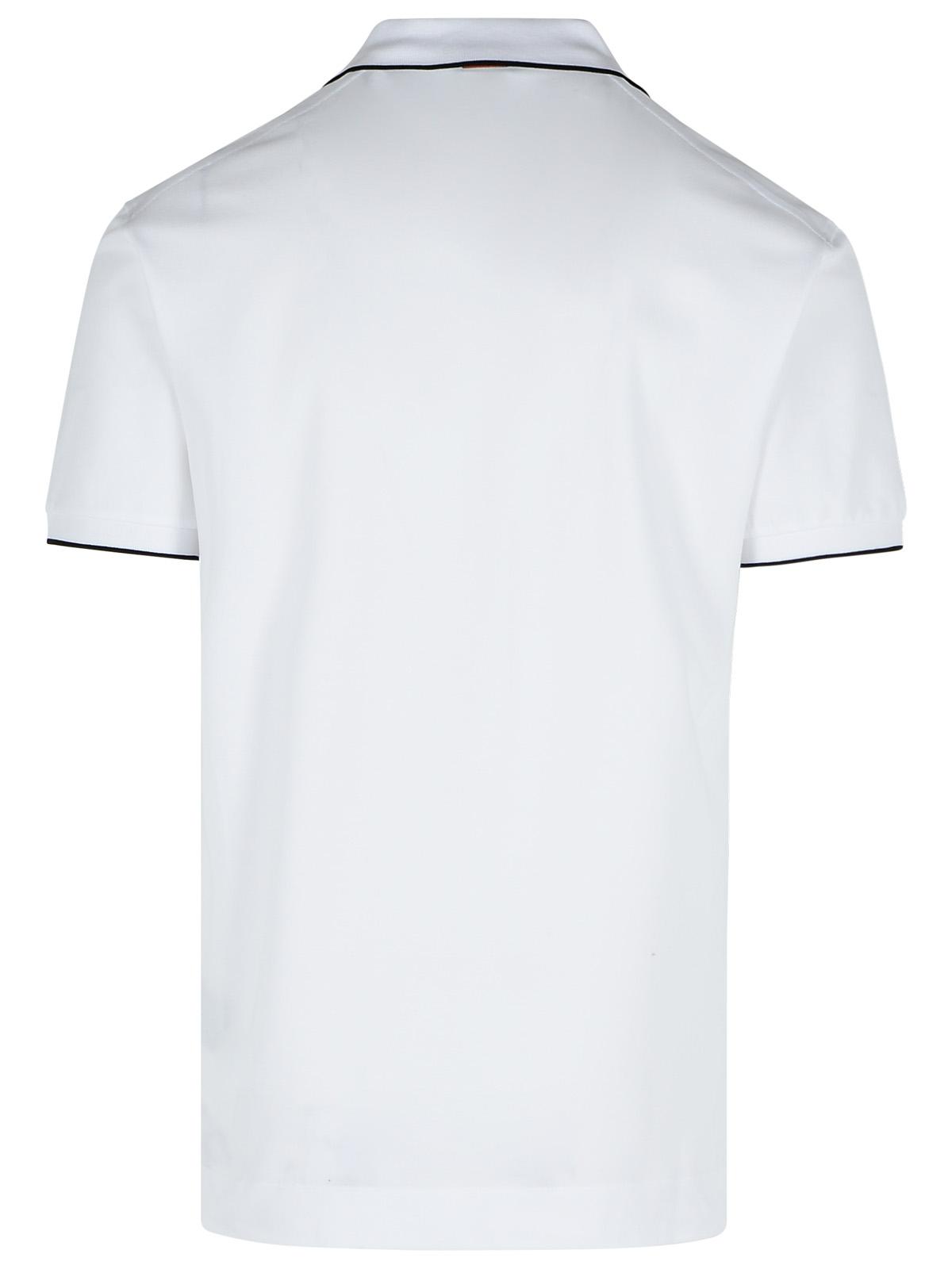 Zegna White Cotton Polo Shirt Men ZEGNA