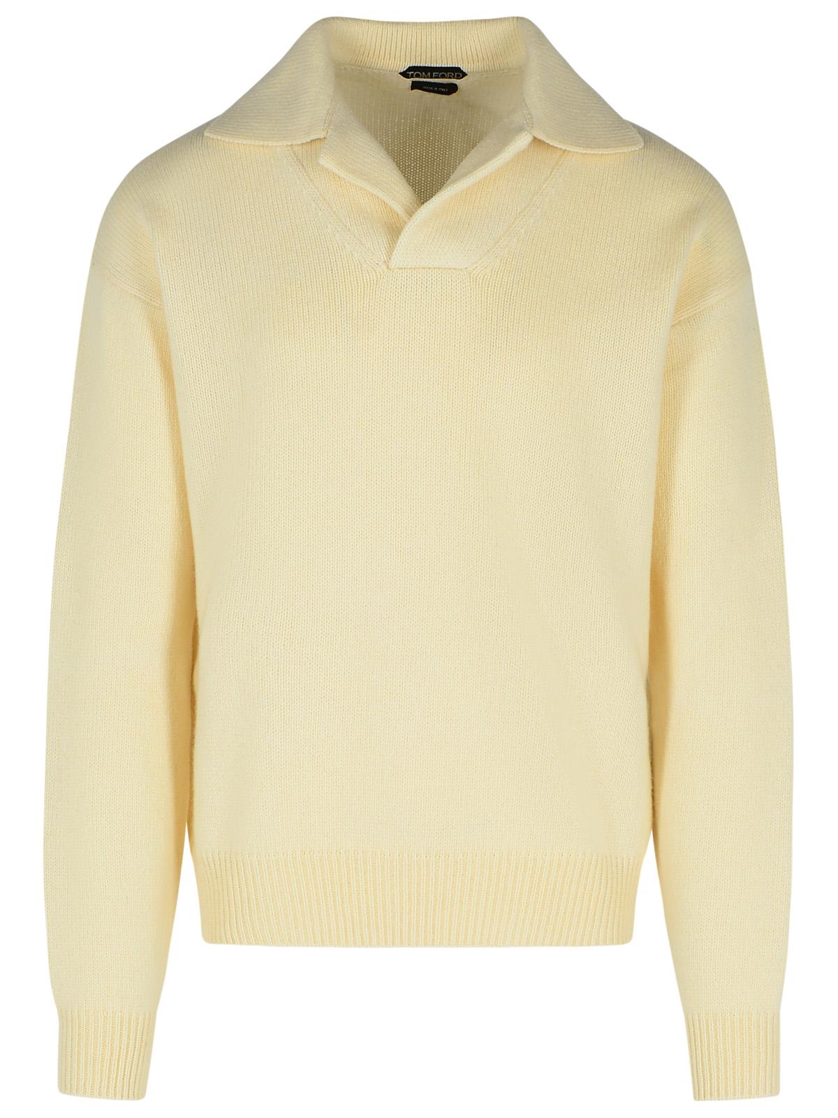 Tom Ford Cream Cashmere Blend Sweater Men TOM FORD