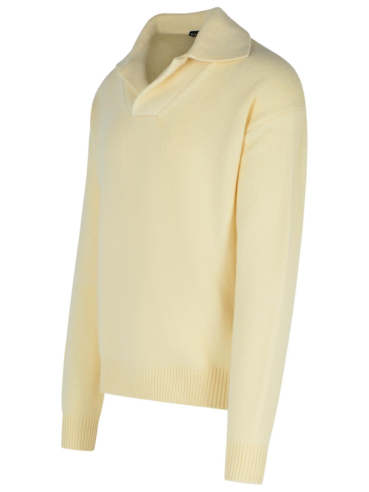 Tom Ford Cream Cashmere Blend Sweater Men TOM FORD
