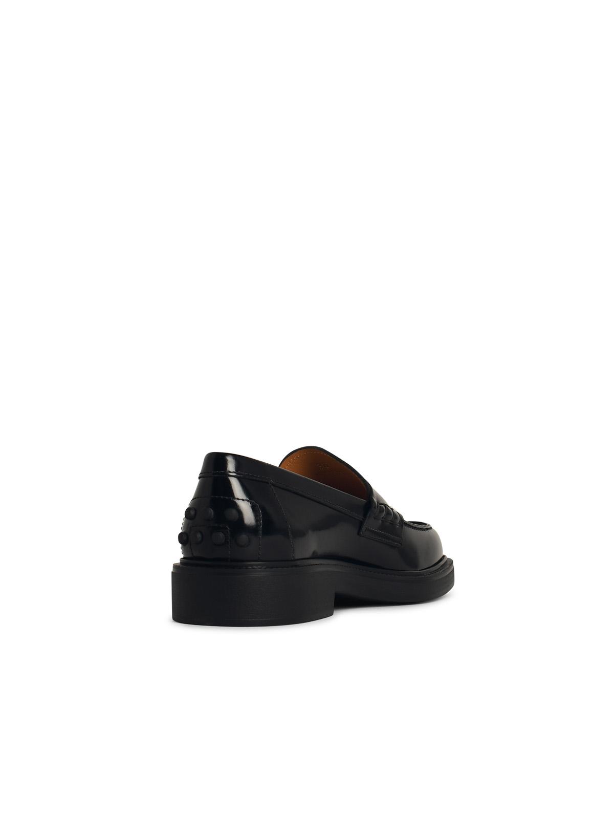 Tod's Black Leather Loafers Women TOD'S