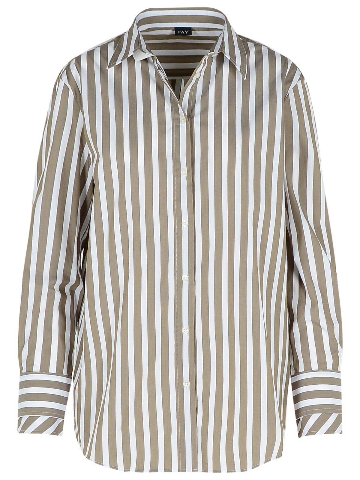 Fay Green Cotton Blend Shirt Women FAY