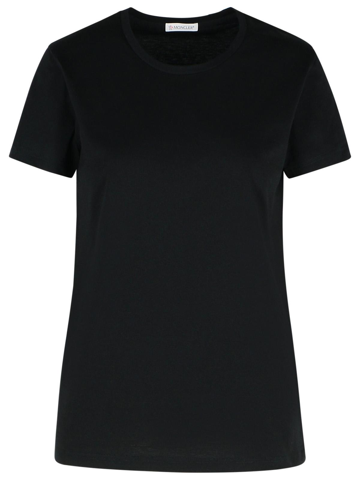 Moncler Black Cotton T-Shirt Women