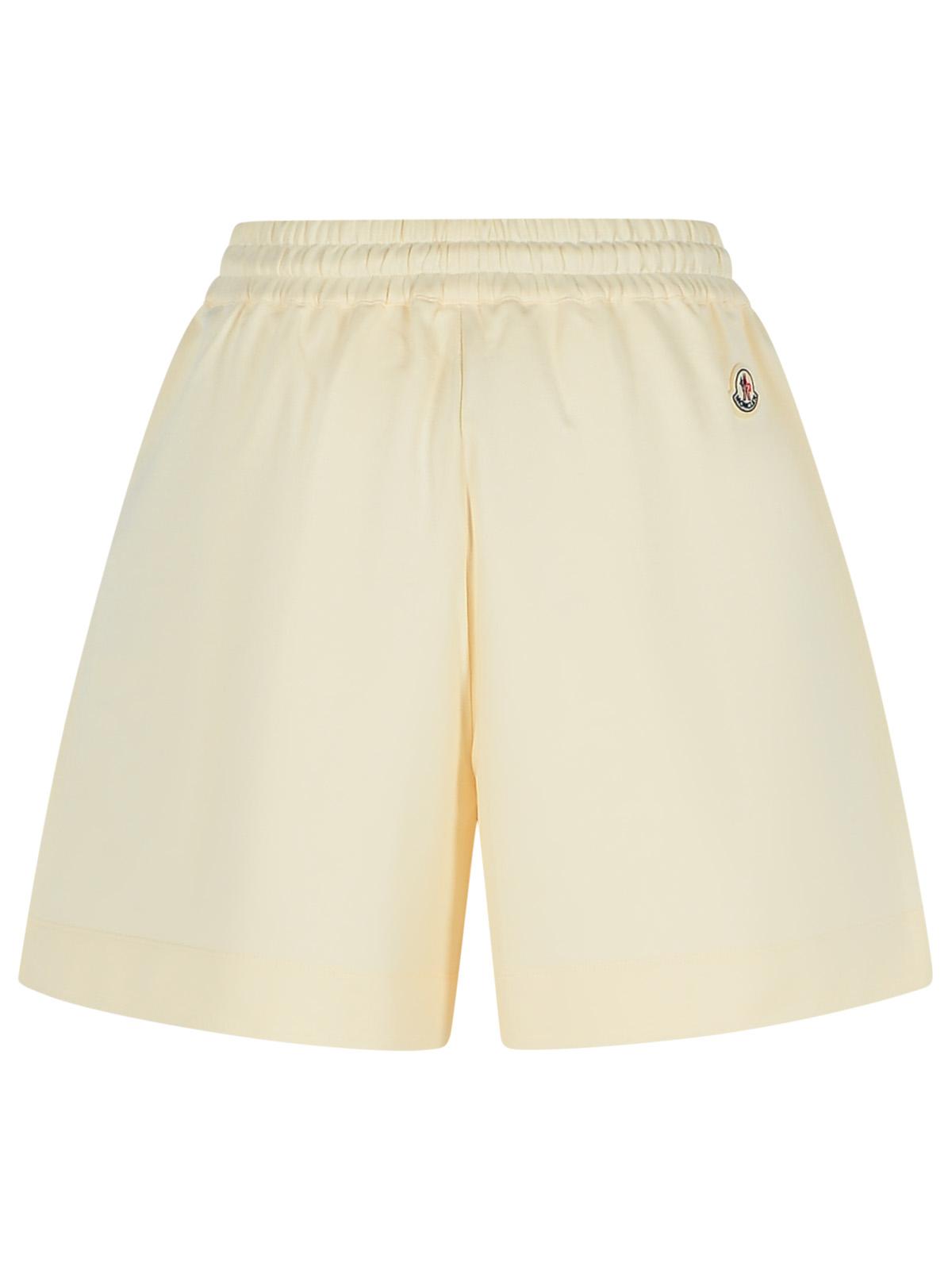 Moncler Cream Cotton Shorts Women MONCLER