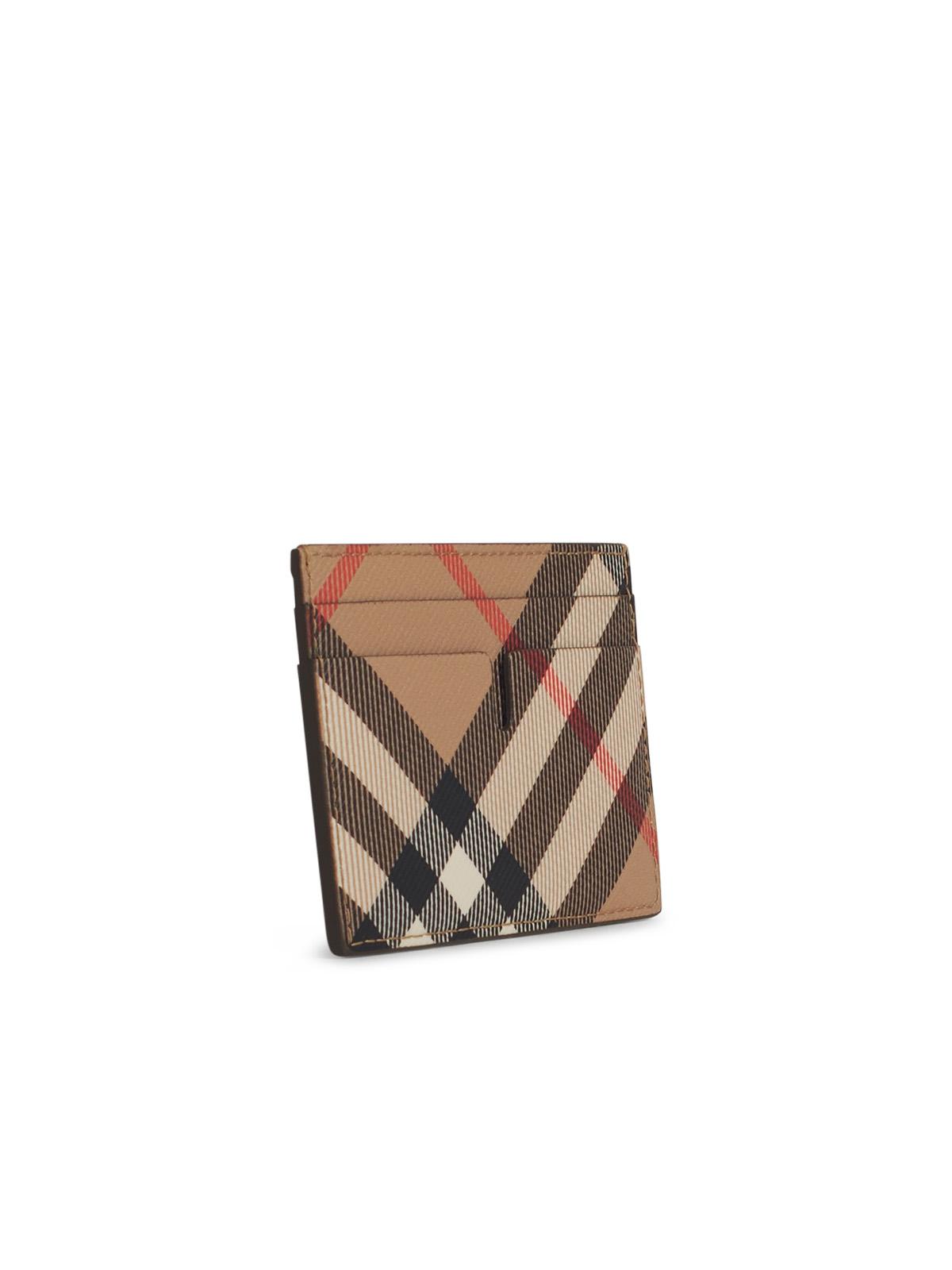 Burberry 'Sandon' Beige Polyurethane Card Holder Men BURBERRY