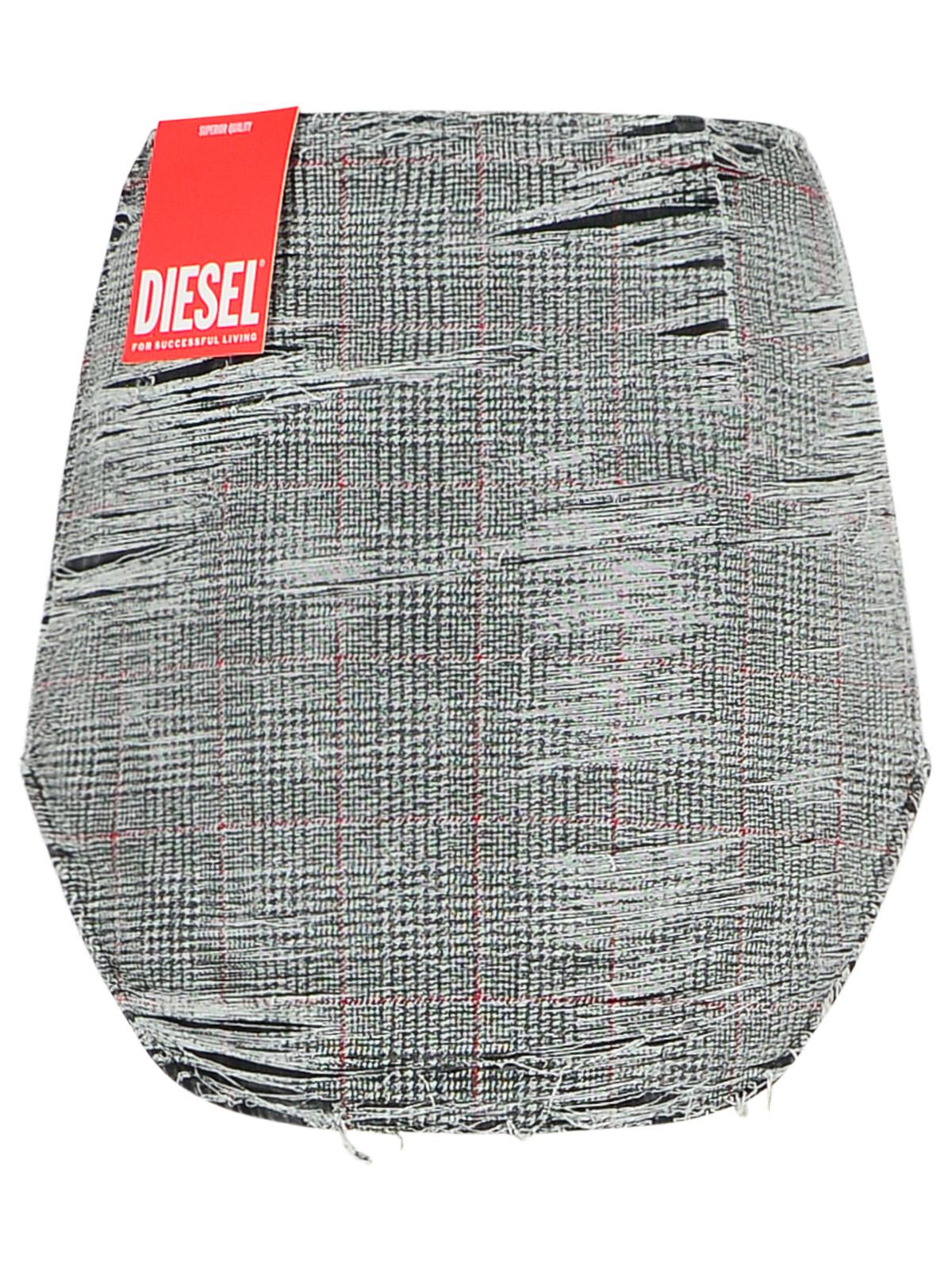 Diesel 'Ada' Grey Cotton Miniskirt Women DIESEL
