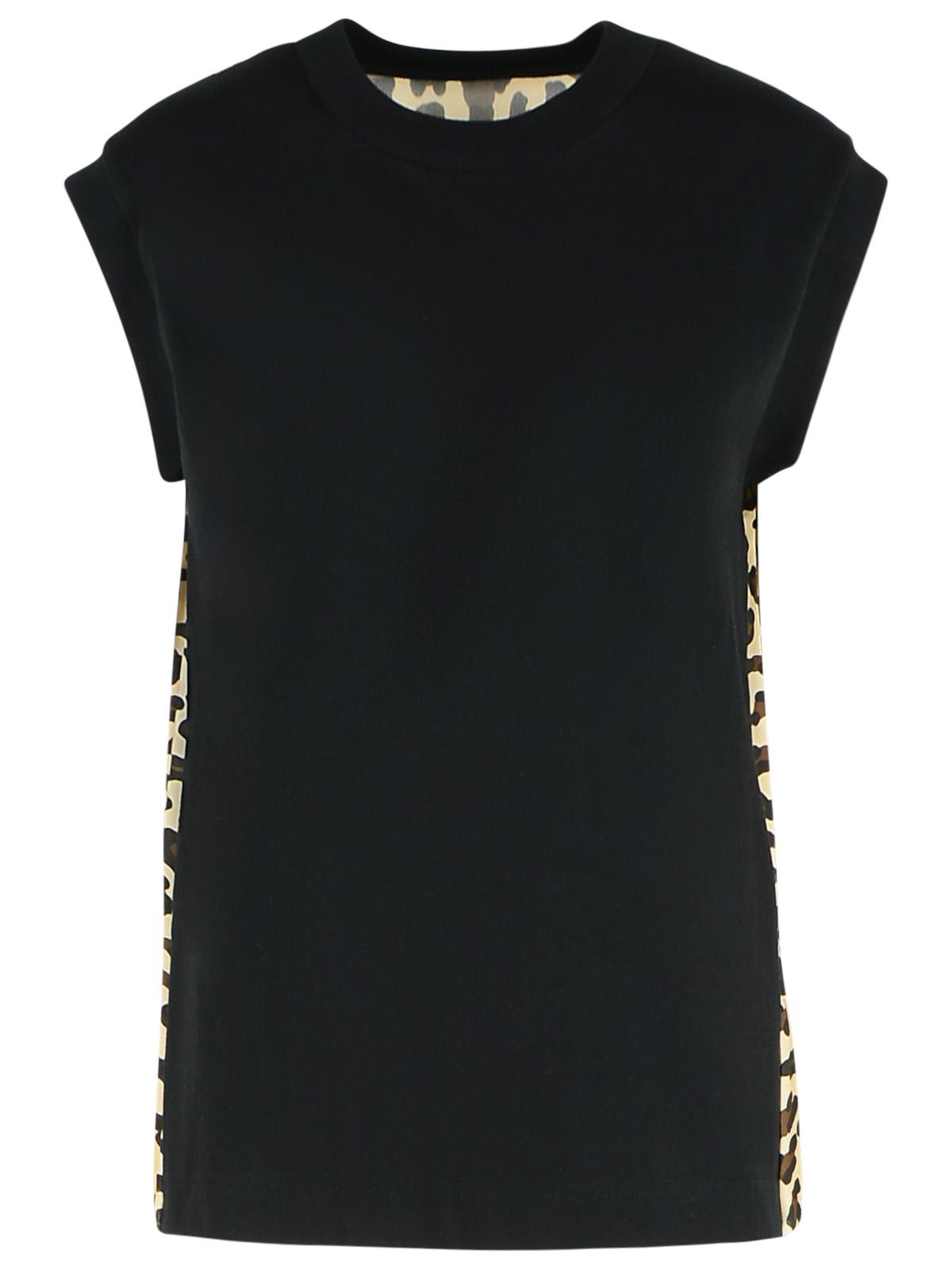 Sacai Black Cotton Tank Top Women SACAI