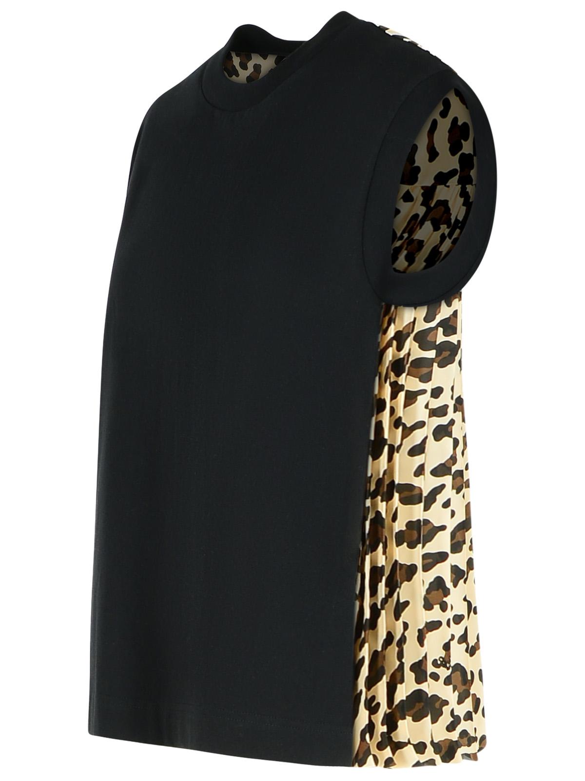 Sacai Black Cotton Tank Top Women SACAI