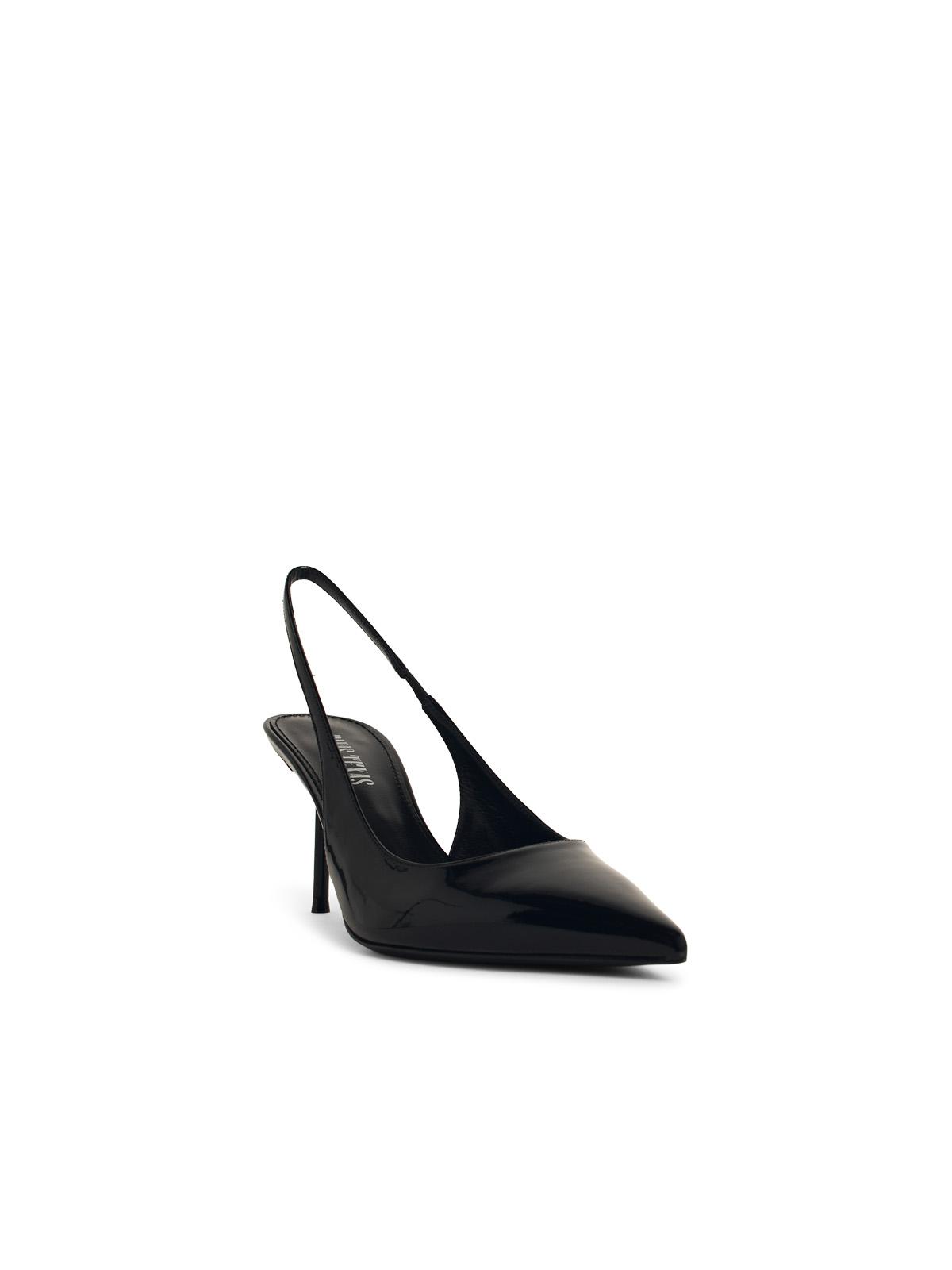Paris Texas 'Lisia' Black Leather Slingbacks Women PARIS TEXAS