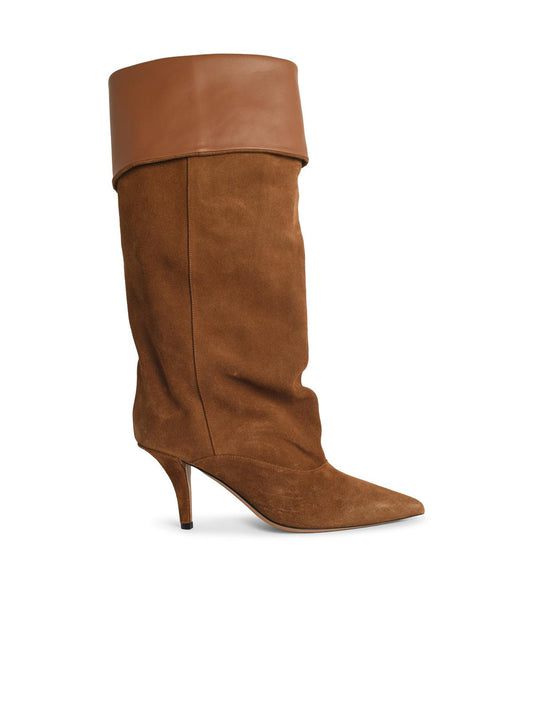 Paris Texas 'Ines Reverse 75' Suede Cognac Boots Women