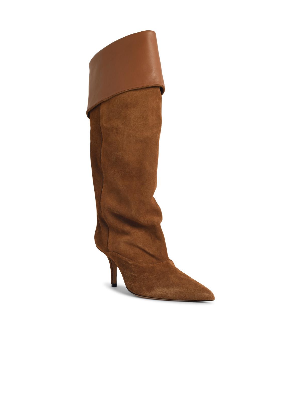 Paris Texas 'Ines Reverse 75' Suede Cognac Boots Women PARIS TEXAS