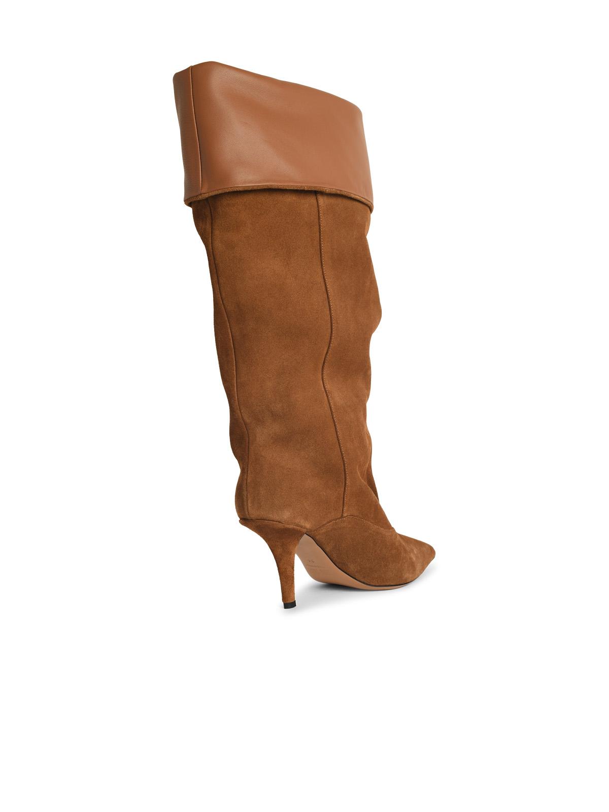 Paris Texas 'Ines Reverse 75' Suede Cognac Boots Women PARIS TEXAS