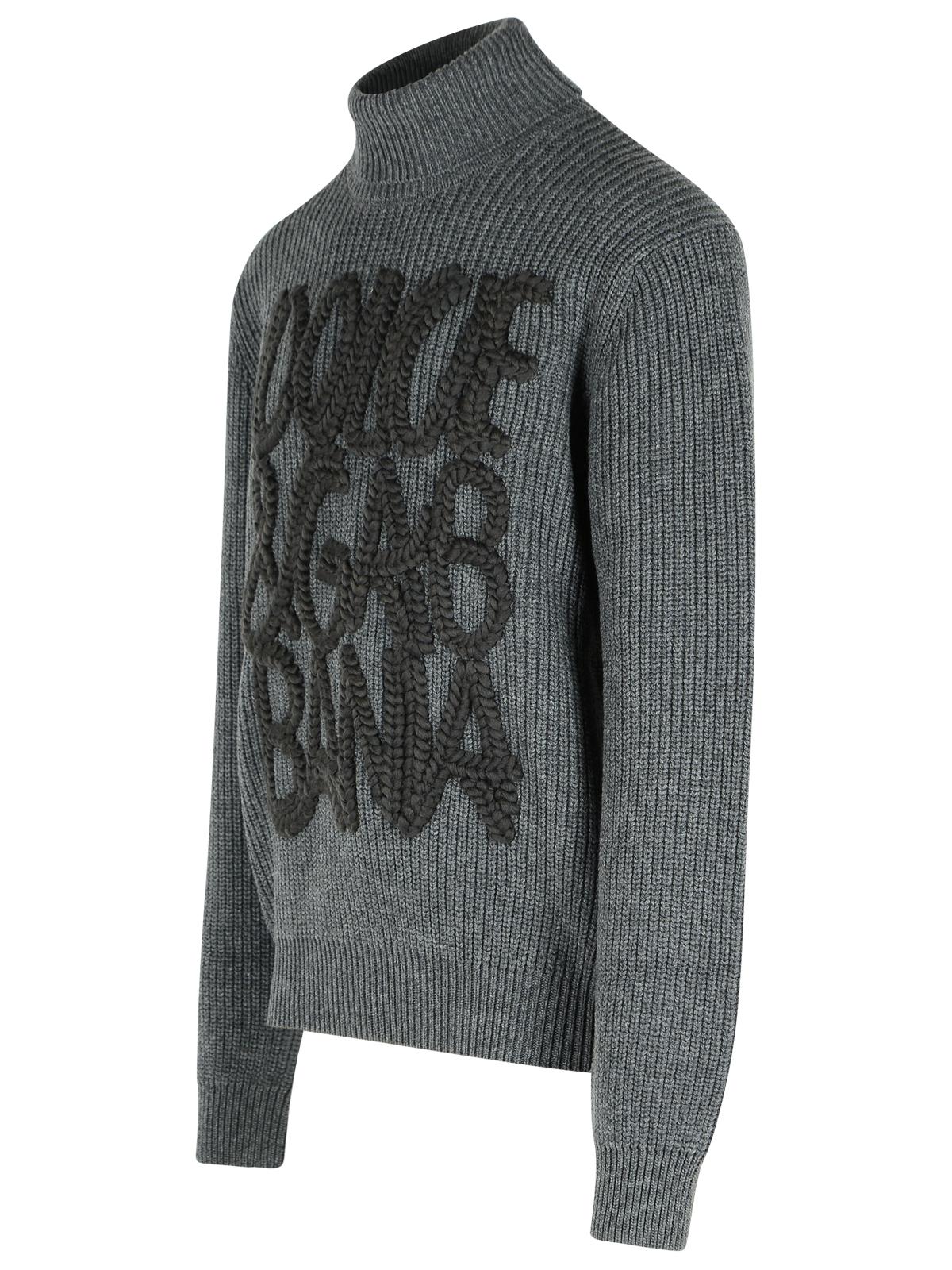 Dolce & Gabbana I Grey Virgin Wool Sweater Men DOLCE & GABBANA