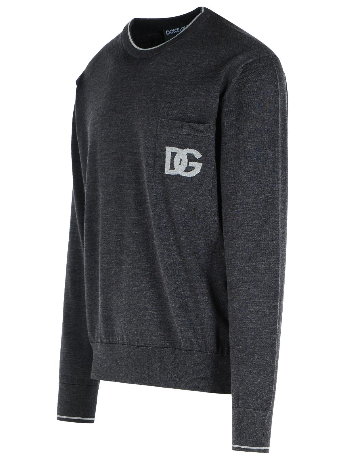 Dolce & Gabbana Grey Virgin Wool Sweater Men DOLCE & GABBANA