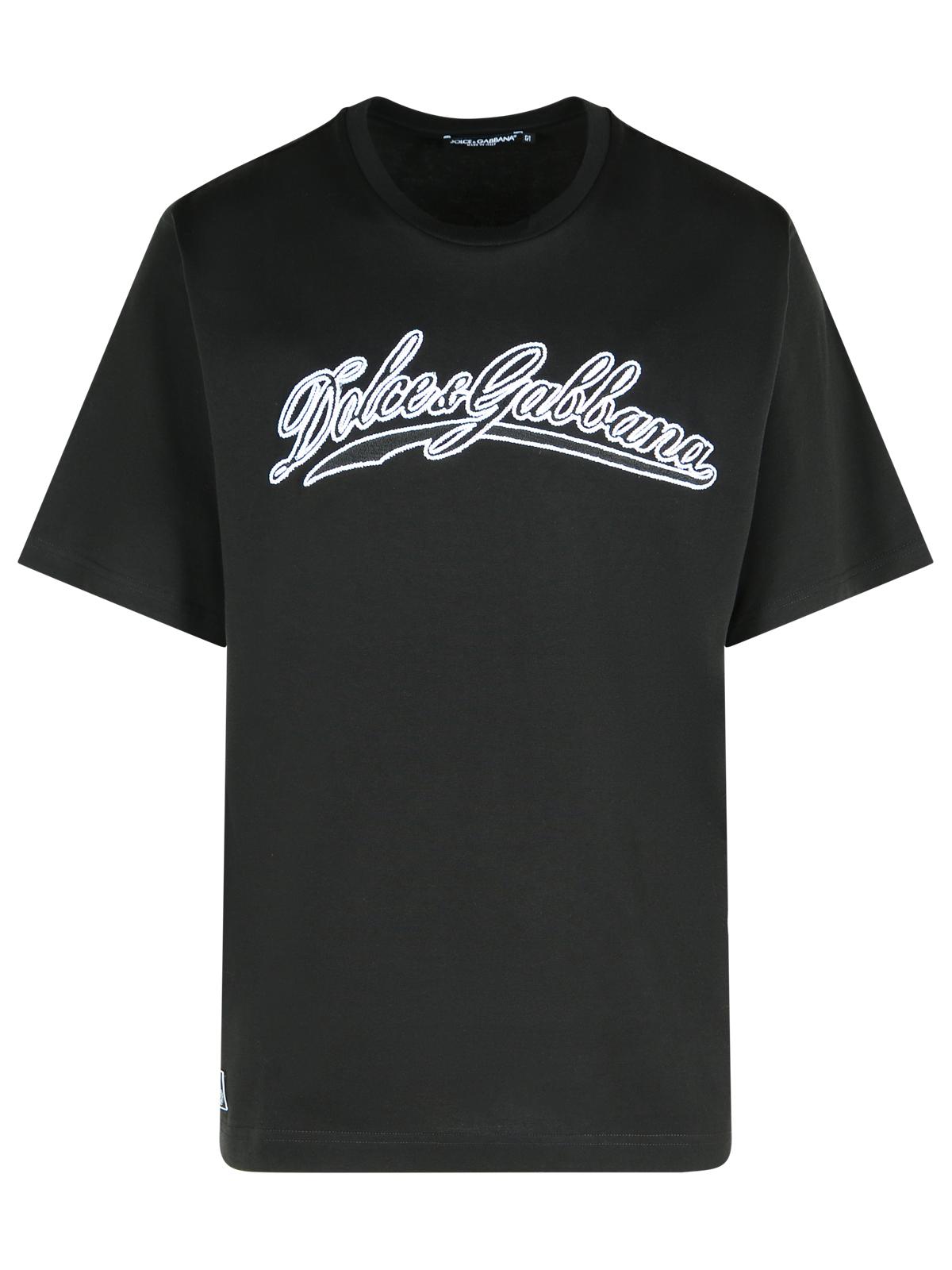 Dolce & Gabbana Black Cotton T-Shirt Men DOLCE & GABBANA