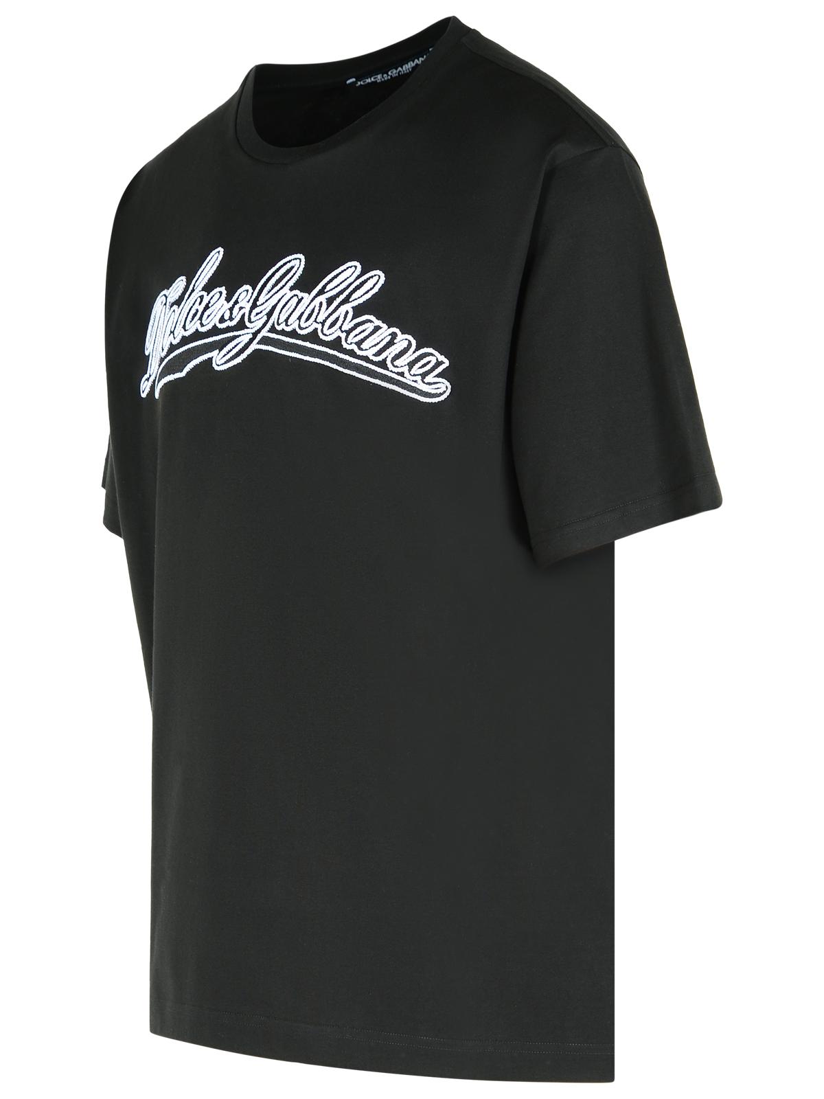 Dolce & Gabbana Black Cotton T-Shirt Men DOLCE & GABBANA