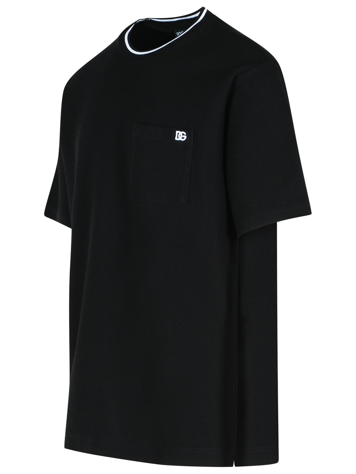 Dolce & Gabbana Black Cotton T-Shirt Men DOLCE & GABBANA