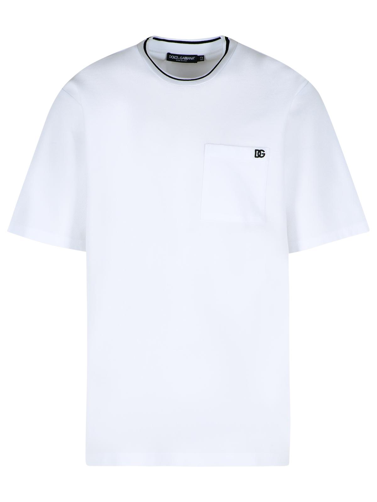 Dolce & Gabbana White Cotton Piquet T-Shirt Men DOLCE & GABBANA