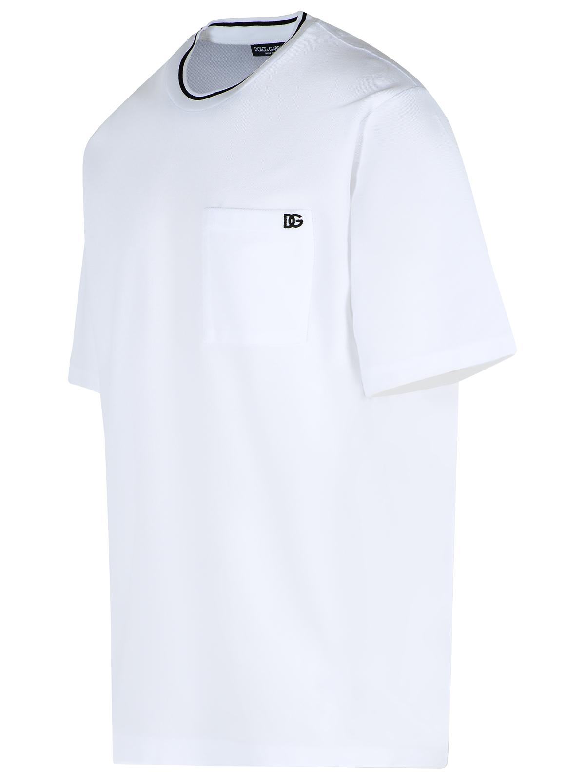 Dolce & Gabbana White Cotton Piquet T-Shirt Men DOLCE & GABBANA