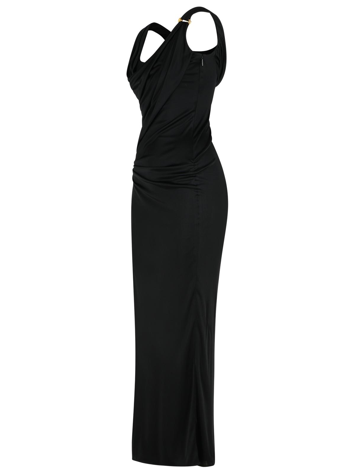 Versace Black Viscose Dress Women VERSACE
