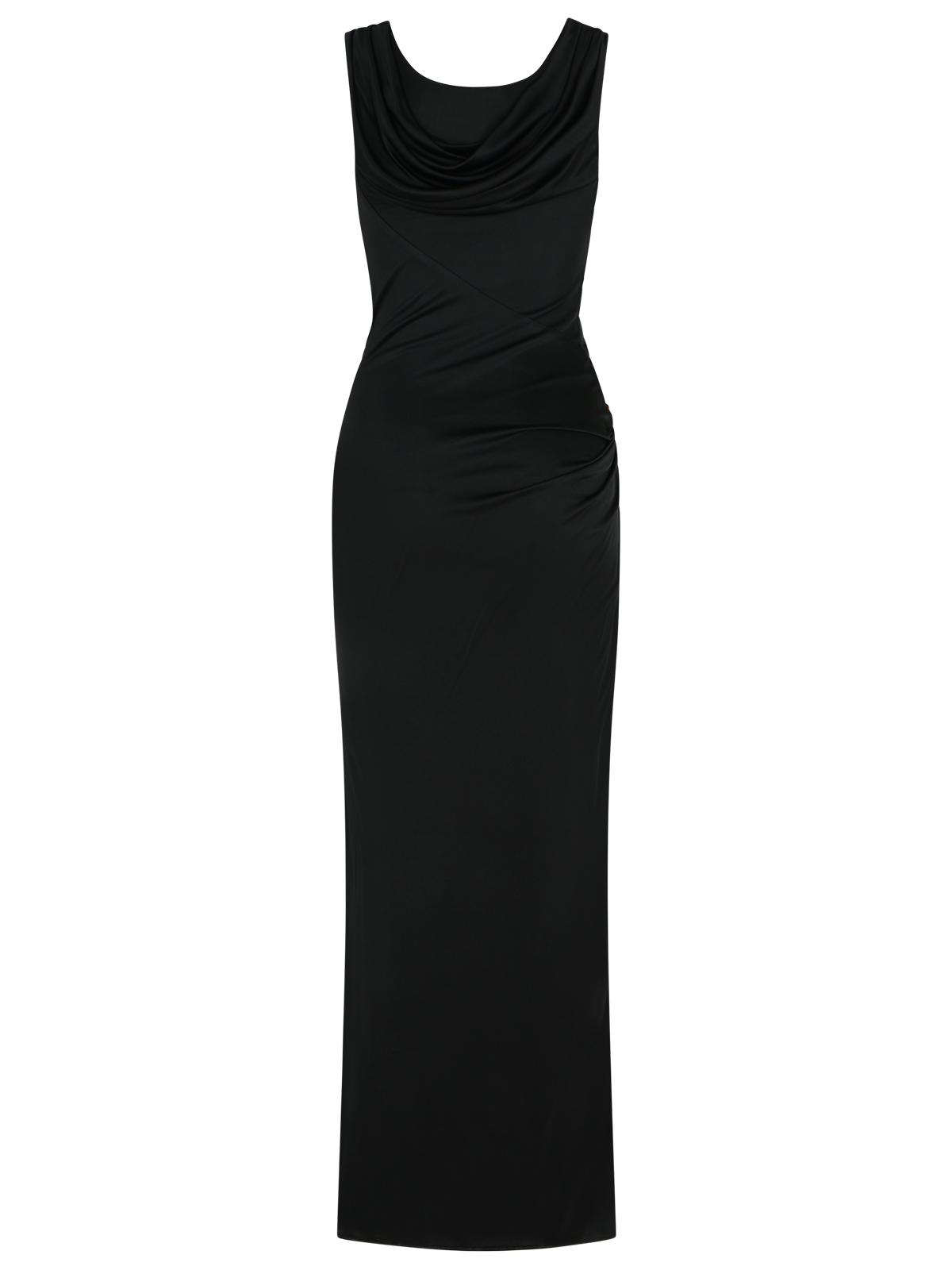 Versace Black Viscose Dress Women VERSACE