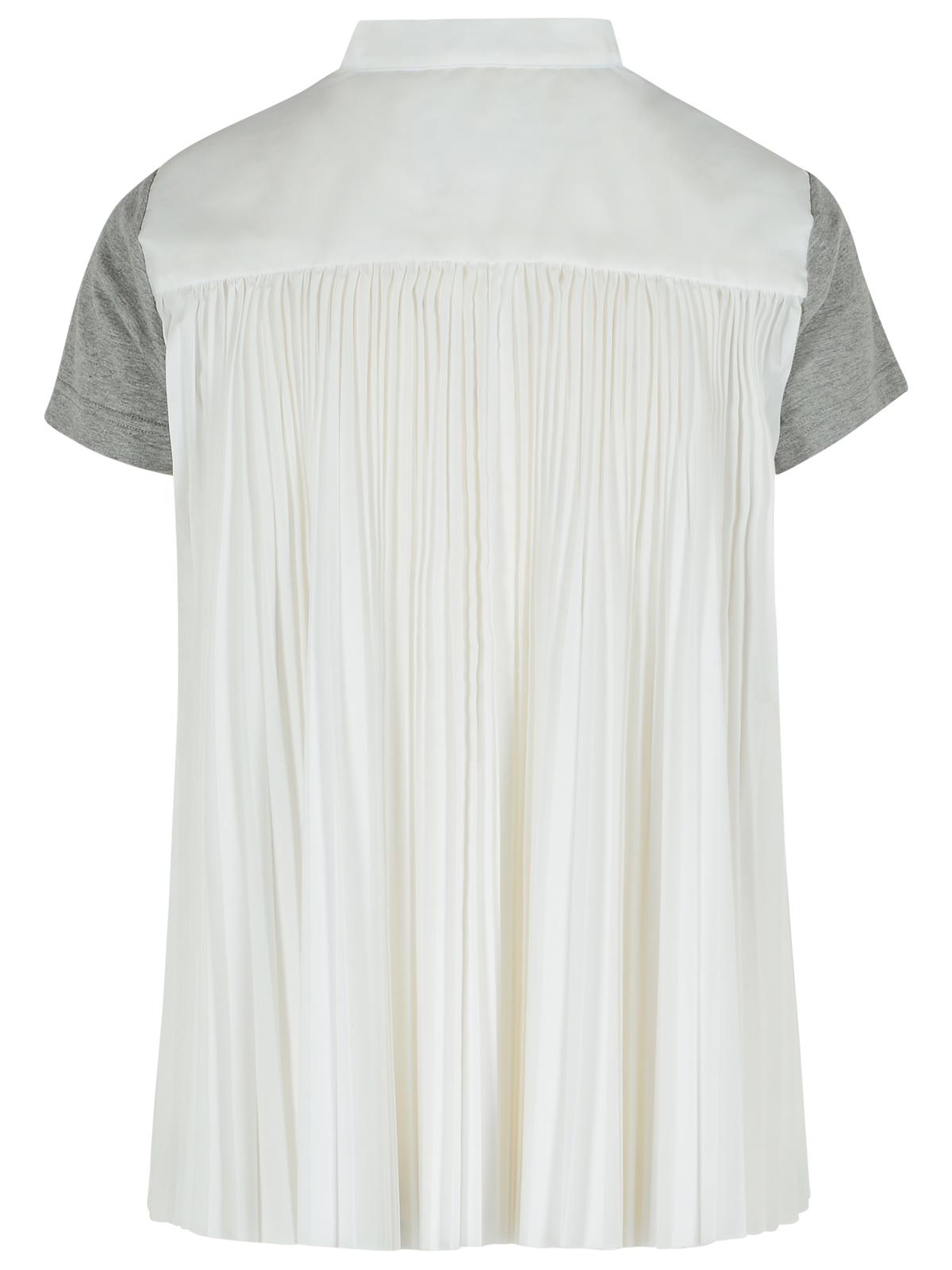 Sacai Gray Cotton T-Shirt Women SACAI