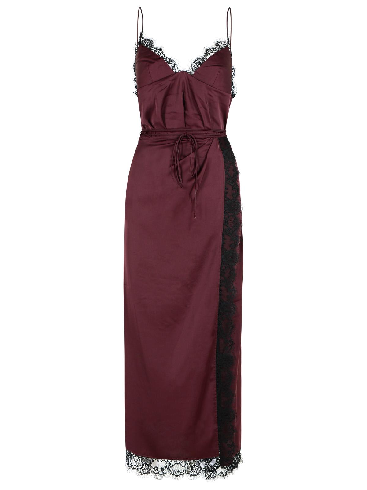 The Andamane Burgundy Polyester Blend Dress Women THE ANDAMANE