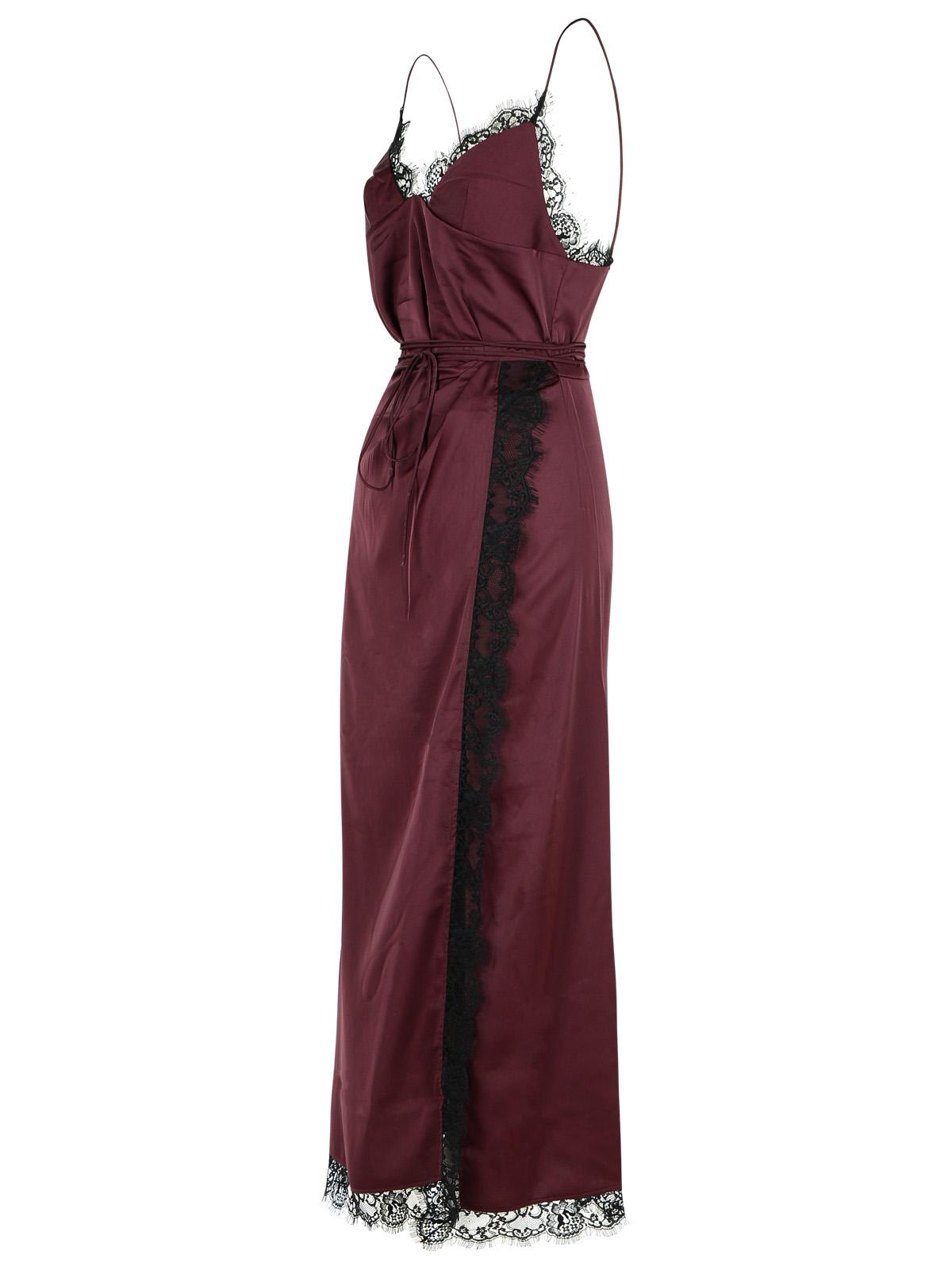 The Andamane Burgundy Polyester Blend Dress Women THE ANDAMANE
