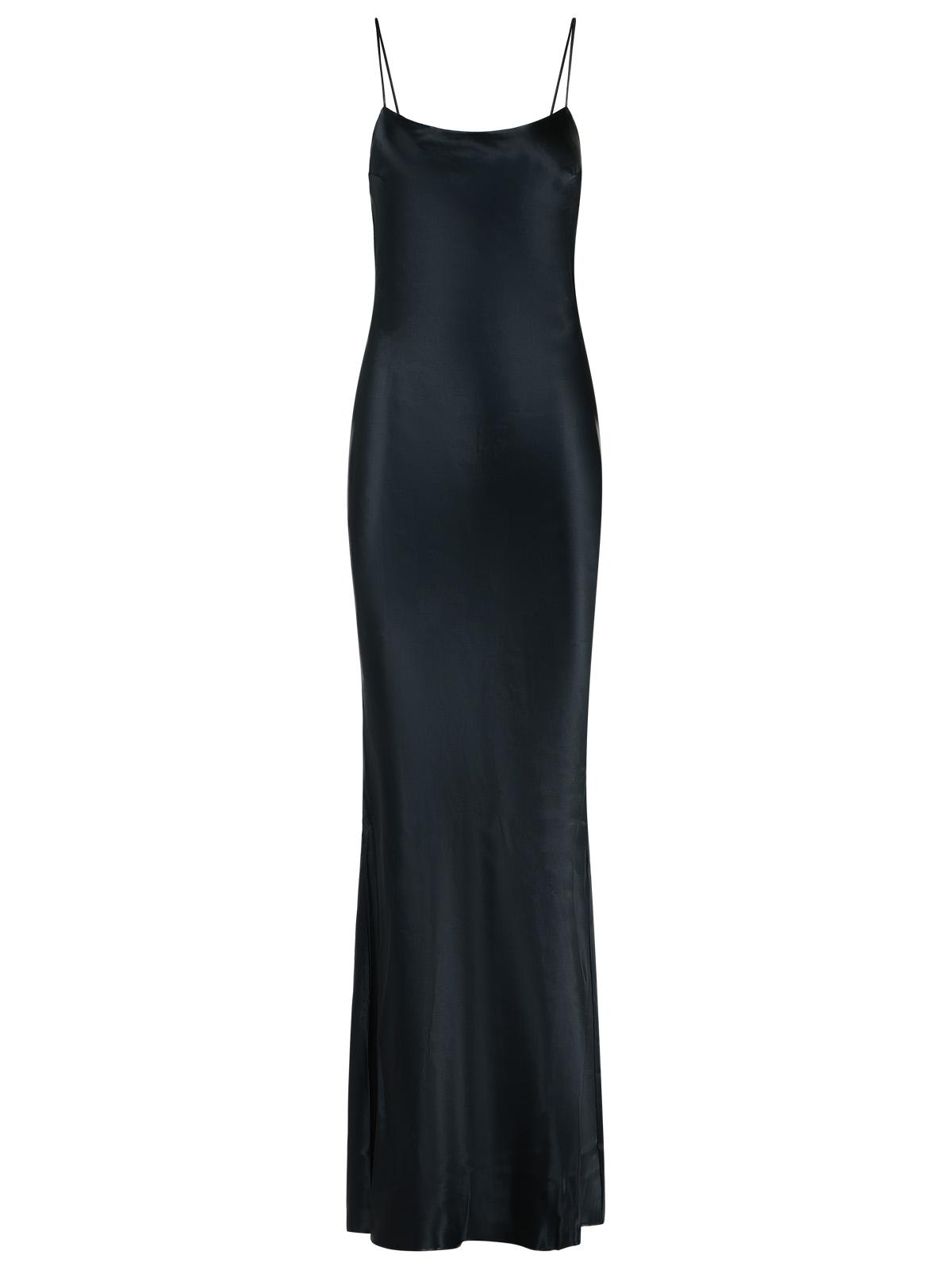 The Andamane 'Ninfea' Long Black Viscose Dress Women THE ANDAMANE