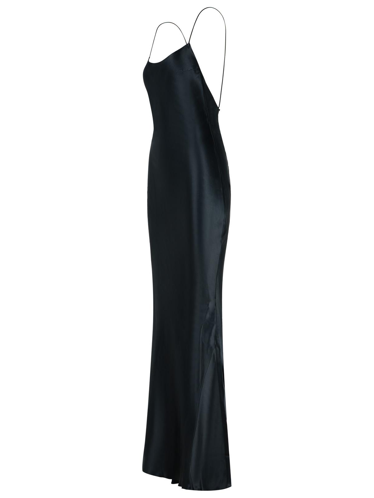 The Andamane 'Ninfea' Long Black Viscose Dress Women THE ANDAMANE