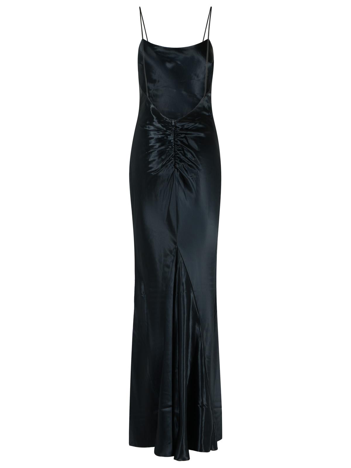 The Andamane 'Ninfea' Long Black Viscose Dress Women THE ANDAMANE