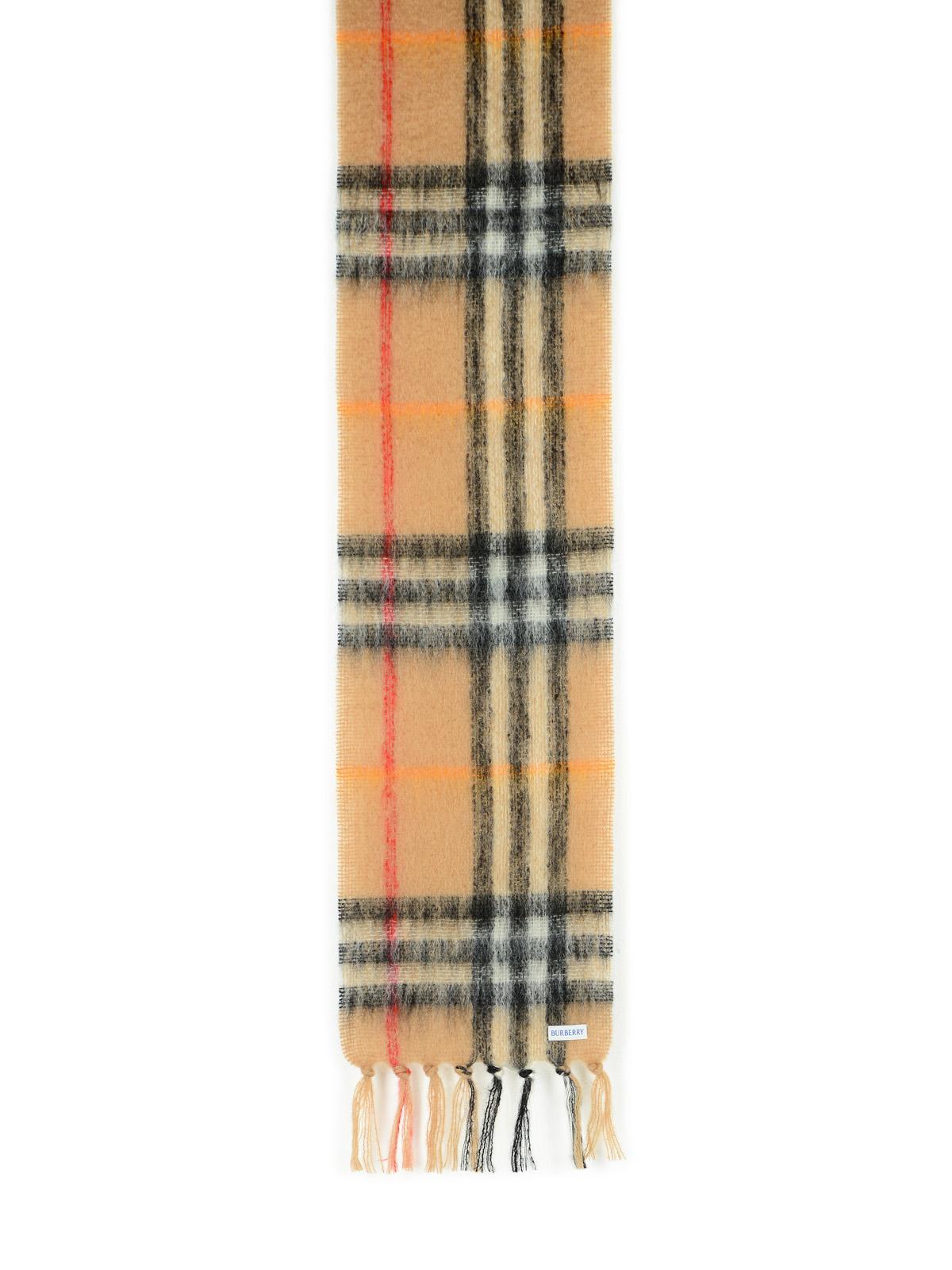 Burberry Beige Mohair And Wool Scarf Women BURBERRY