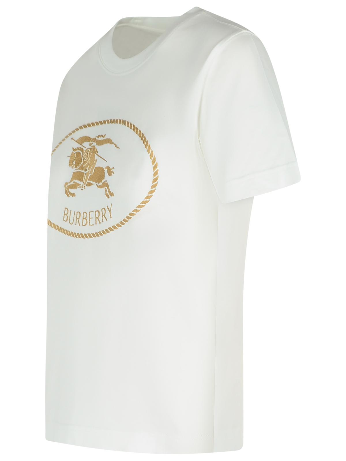 Burberry Ivory Cotton T-Shirt Women BURBERRY
