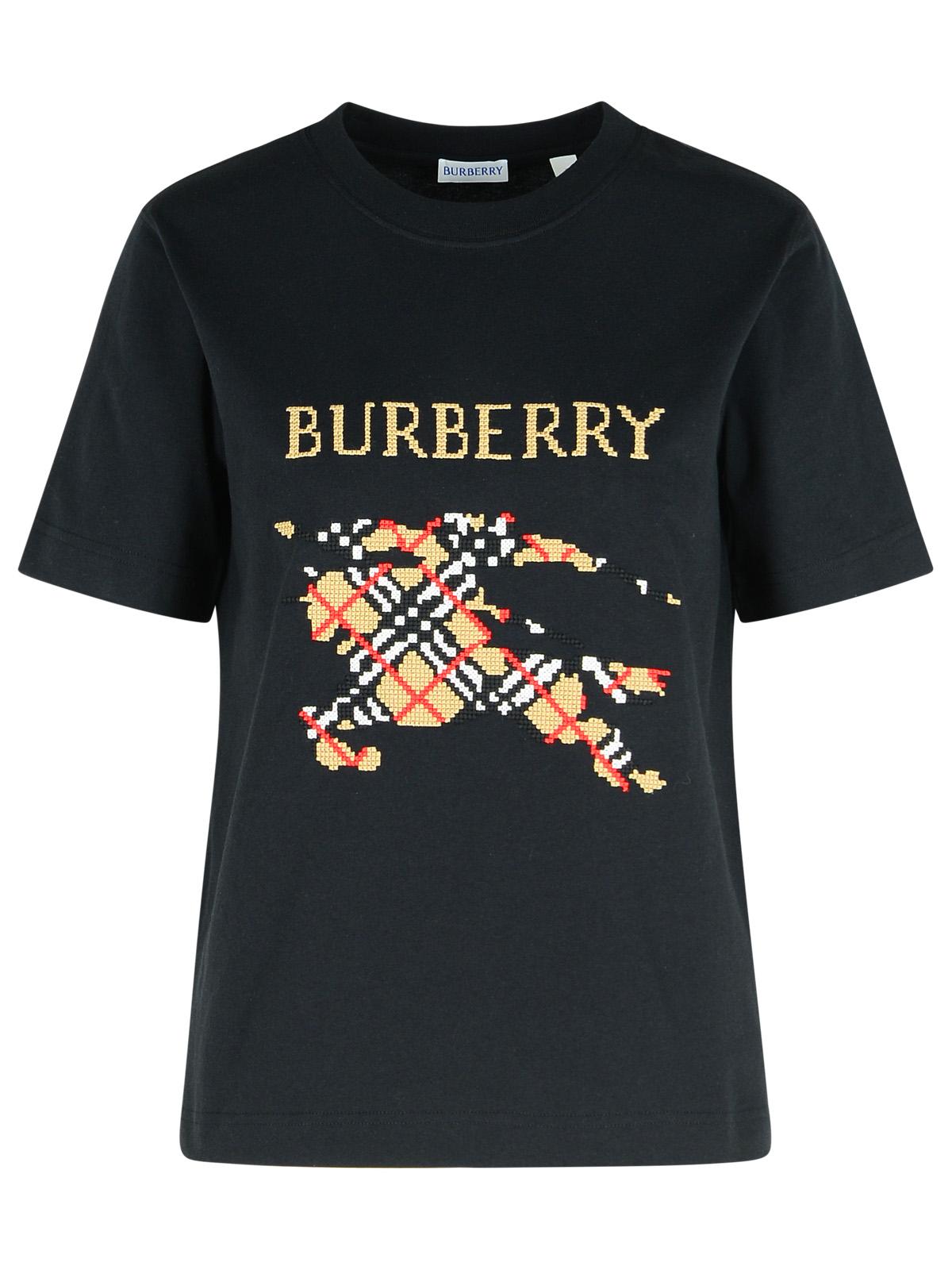 Burberry 'Frankie' Black Cotton T-Shirt Women BURBERRY