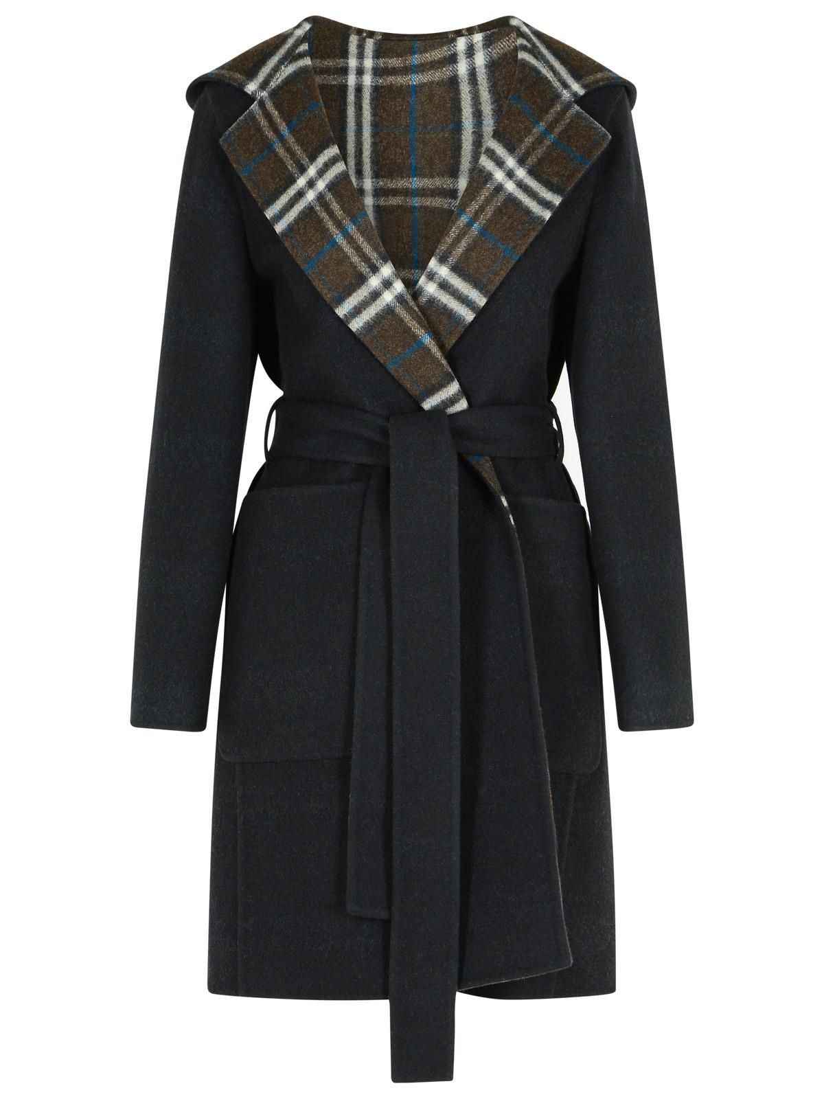 Burberry 'Hampshire' Reversible Black Wool Coat Women BURBERRY
