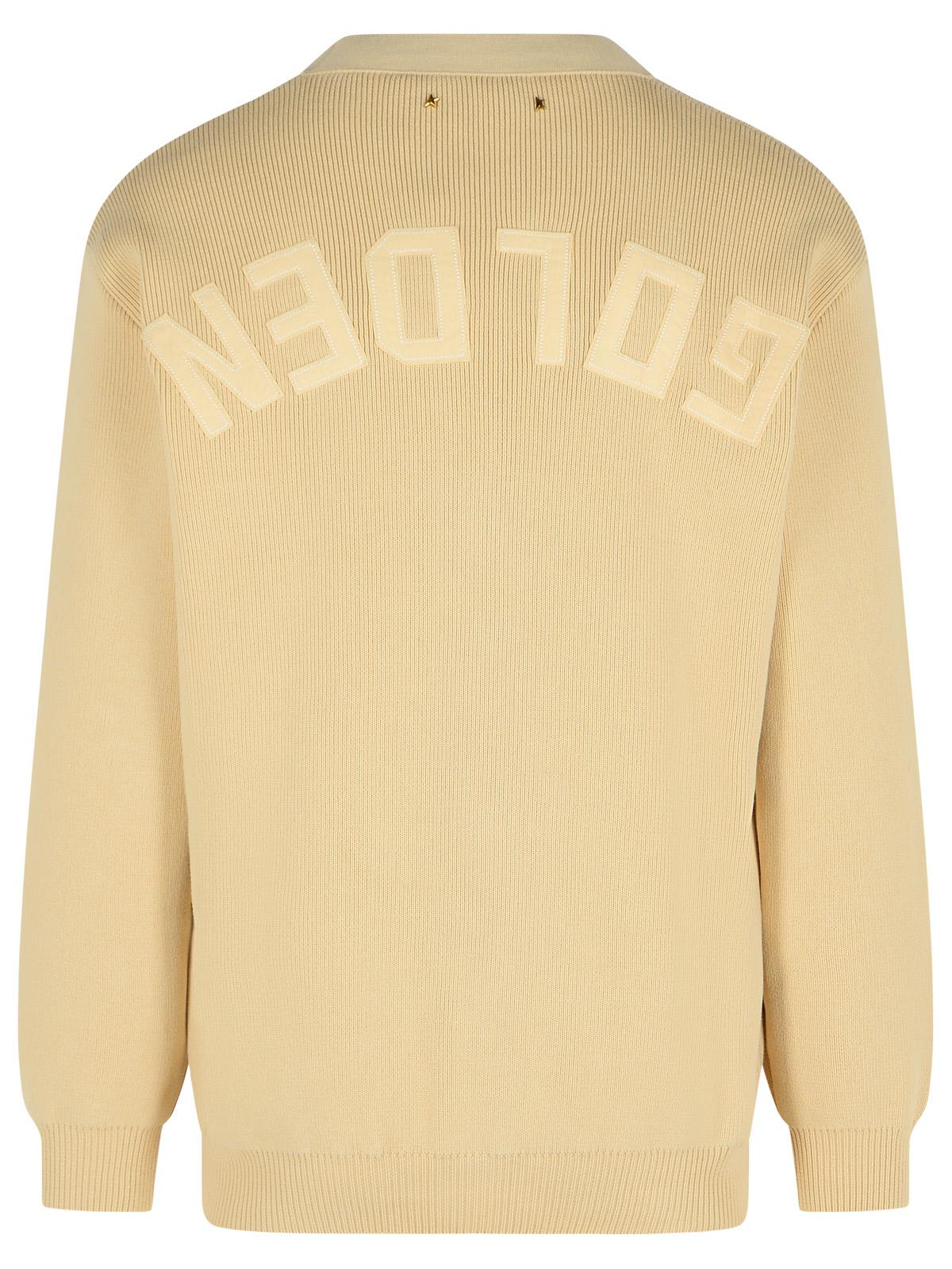 Golden Goose Cardigan In Beige Cotton Blend Men GOLDEN GOOSE