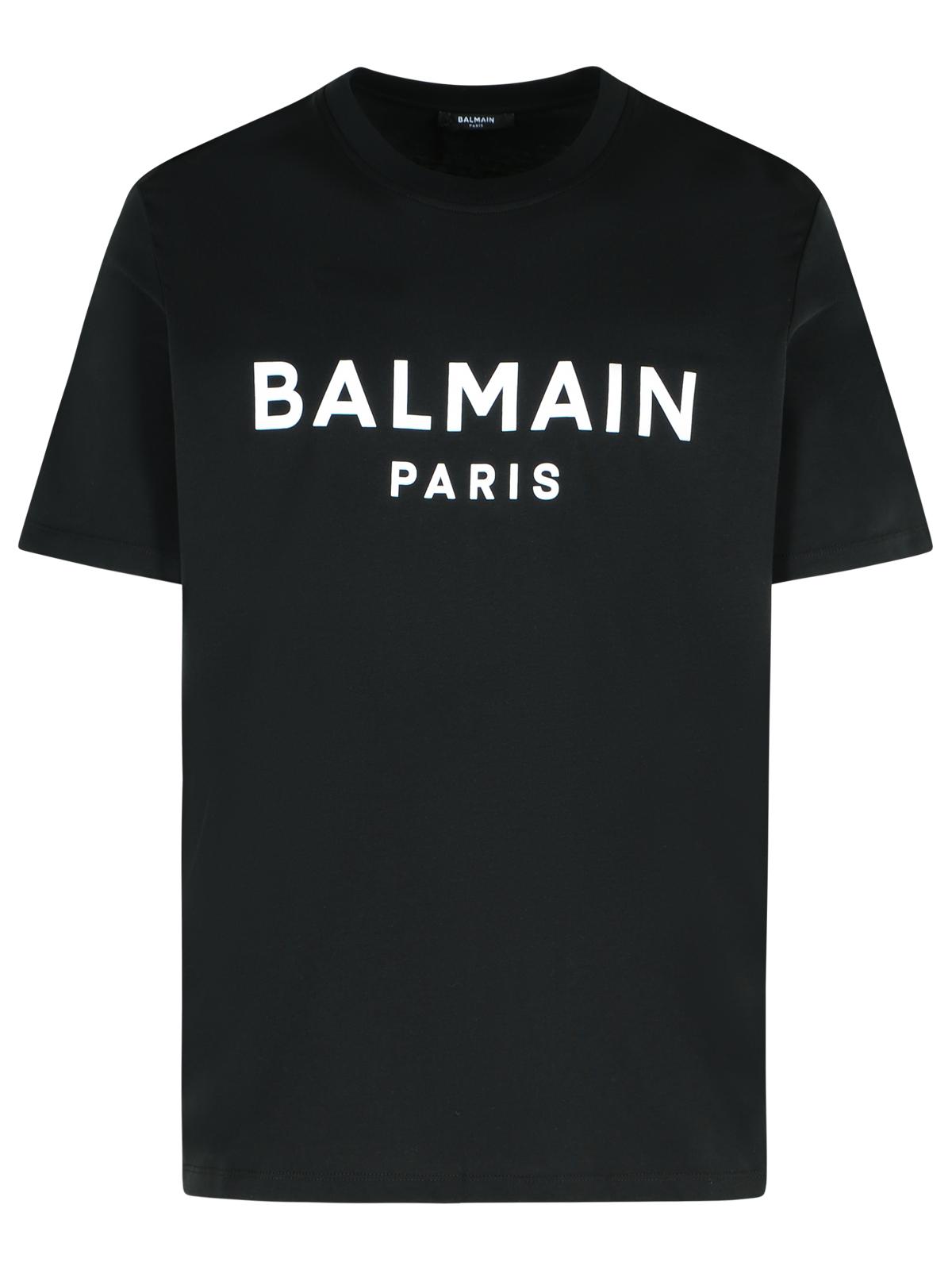 Balmain Black Cotton T-Shirt Men BALMAIN