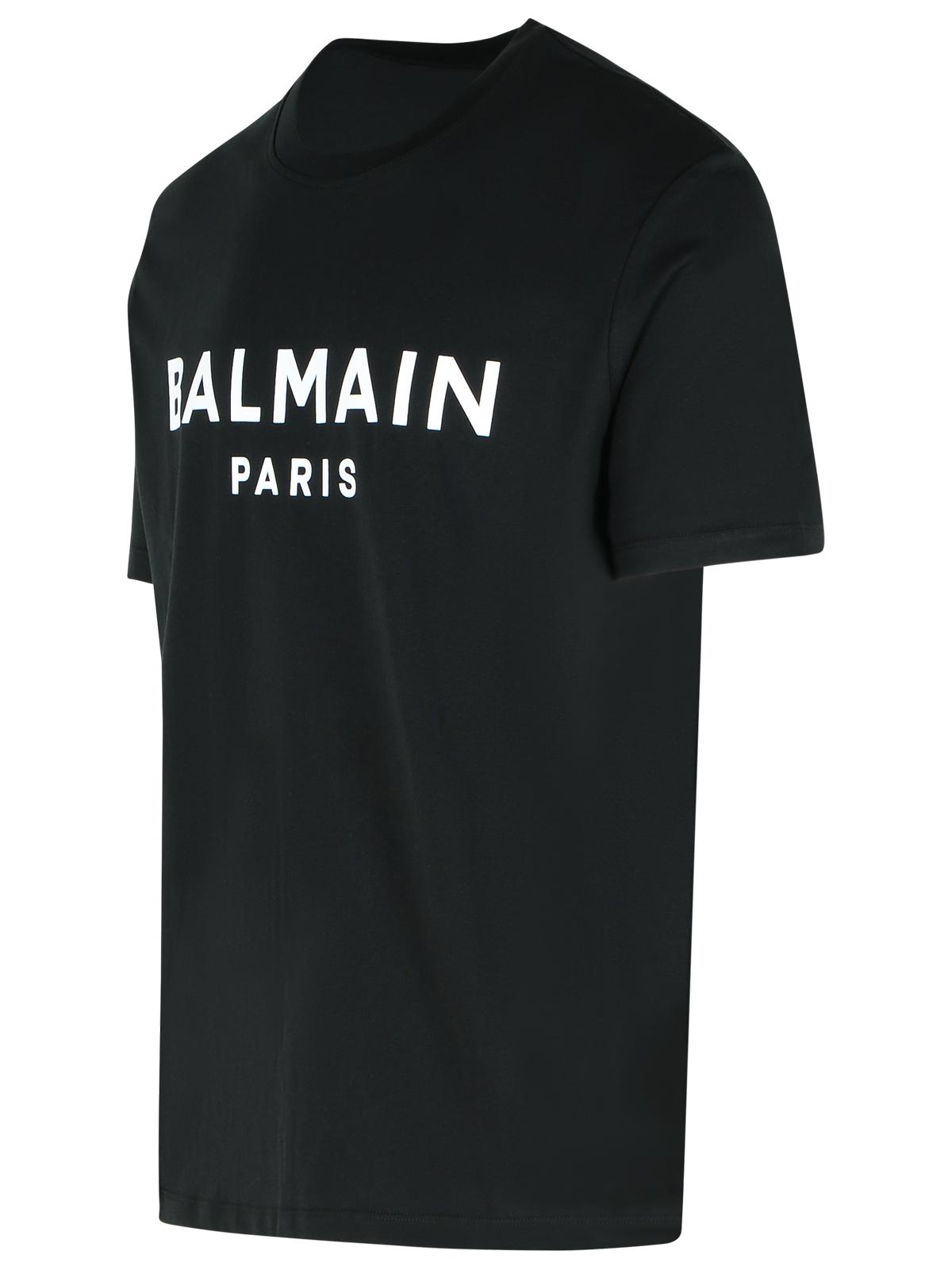 Balmain Black Cotton T-Shirt Men BALMAIN